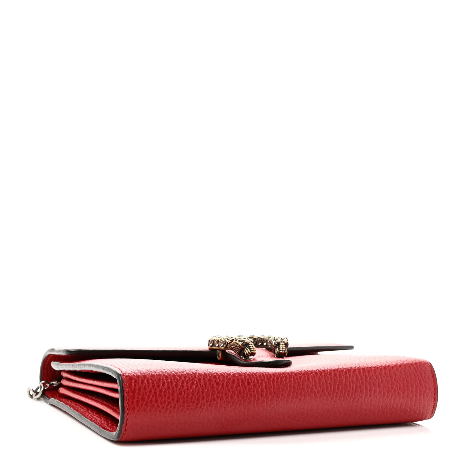 Calfskin Mini Dionysus Chain Wallet Hibiscus Red - Image 4