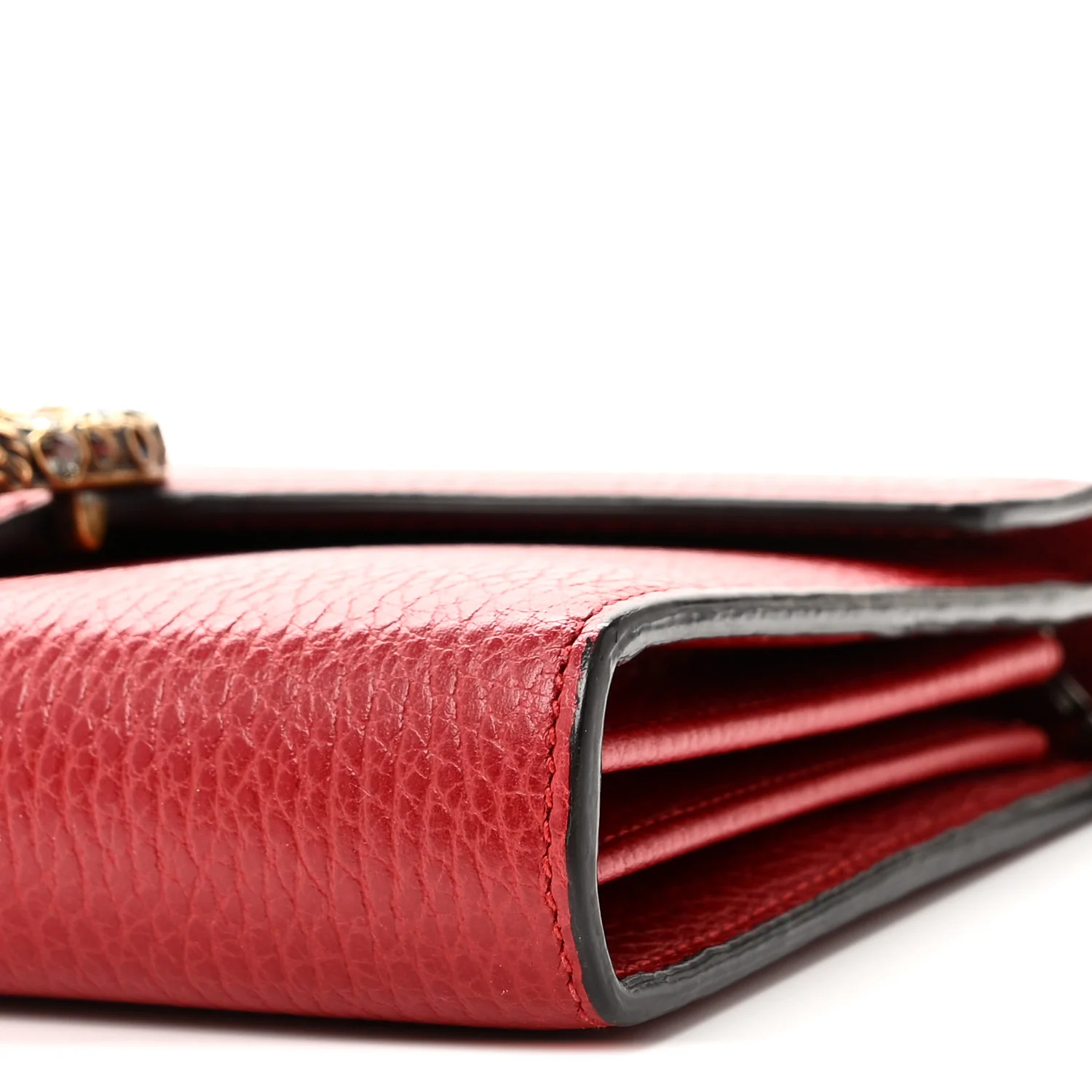 Calfskin Mini Dionysus Chain Wallet Hibiscus Red - Image 9