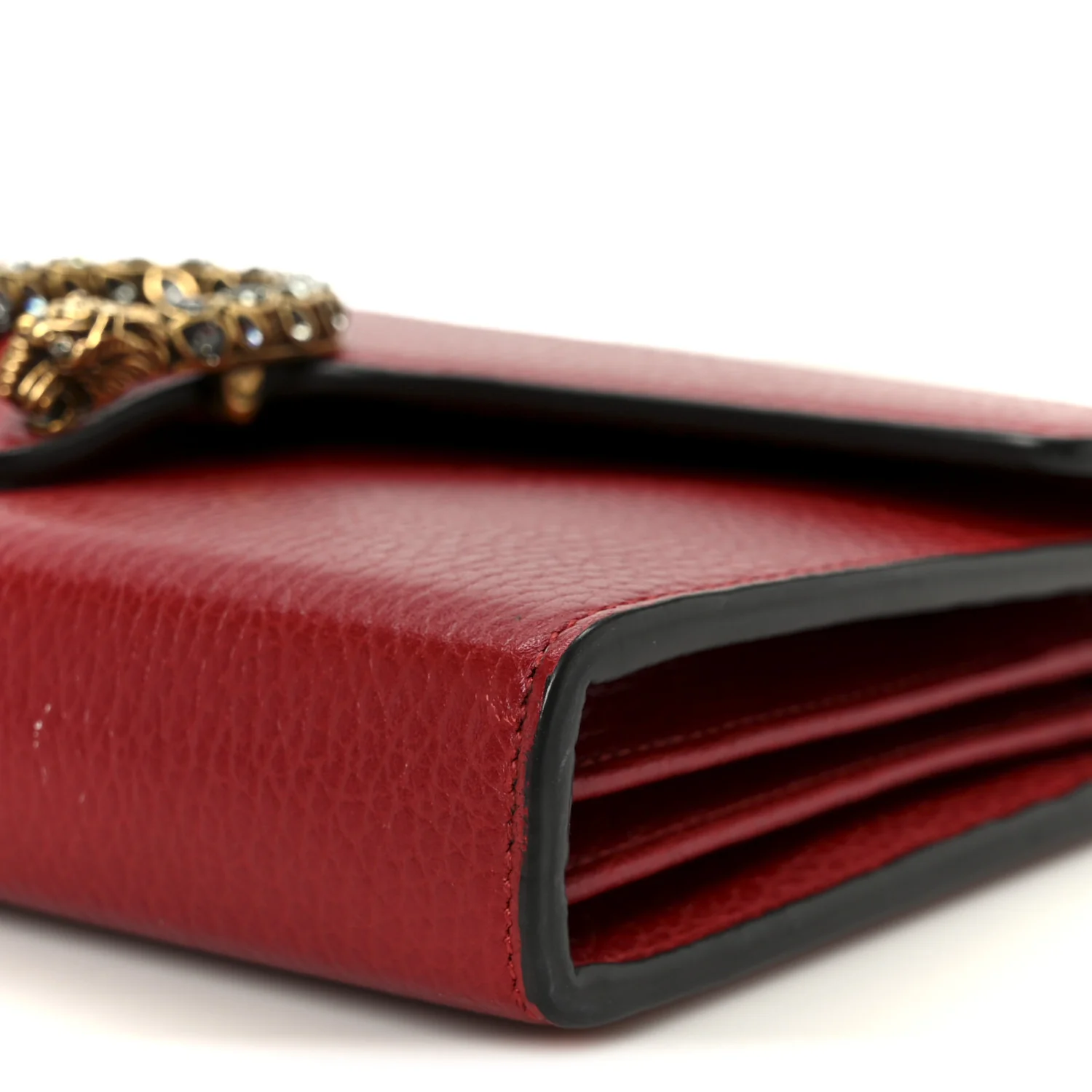 Calfskin Mini Dionysus Chain Wallet Hibiscus Red - Image 10