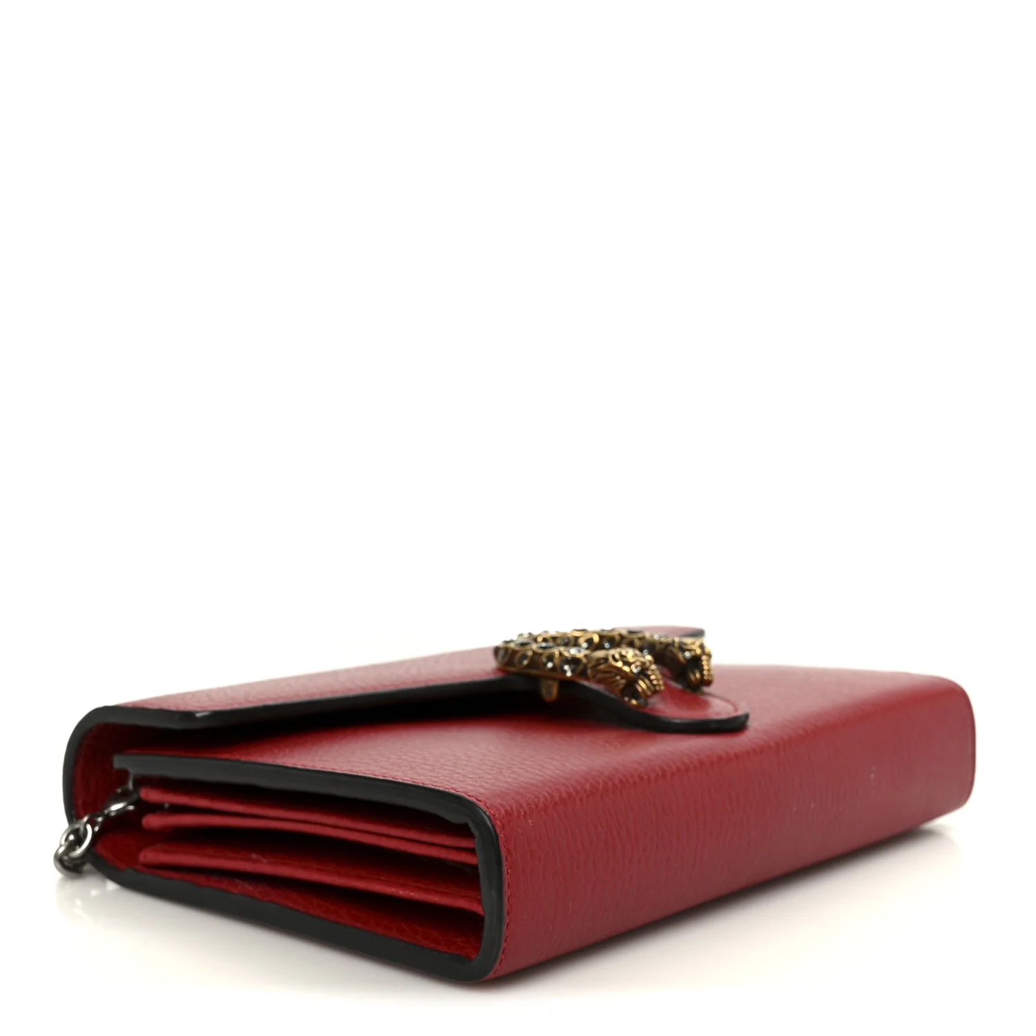 Calfskin Mini Dionysus Chain Wallet Hibiscus Red - Image 4