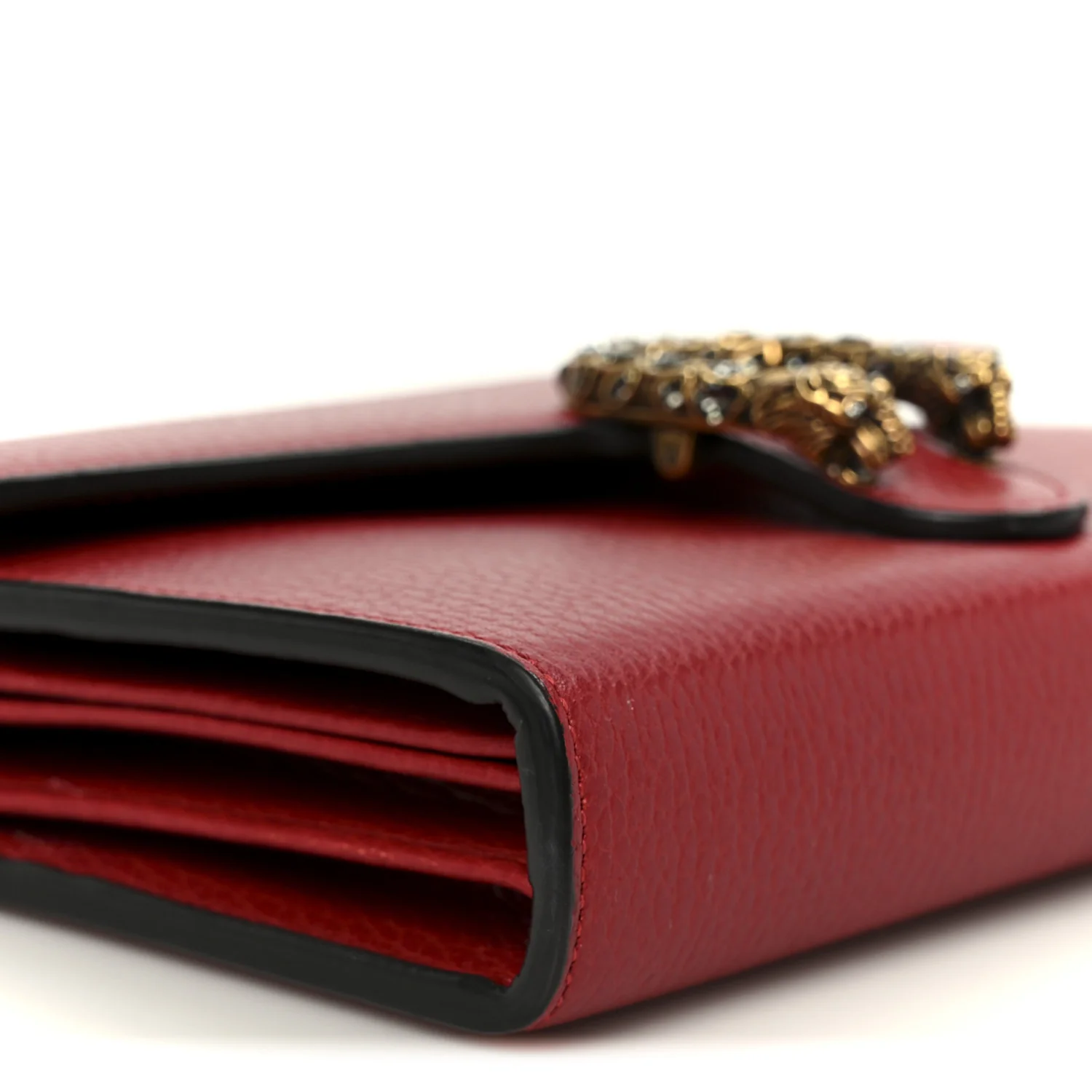 Calfskin Mini Dionysus Chain Wallet Hibiscus Red - Image 9