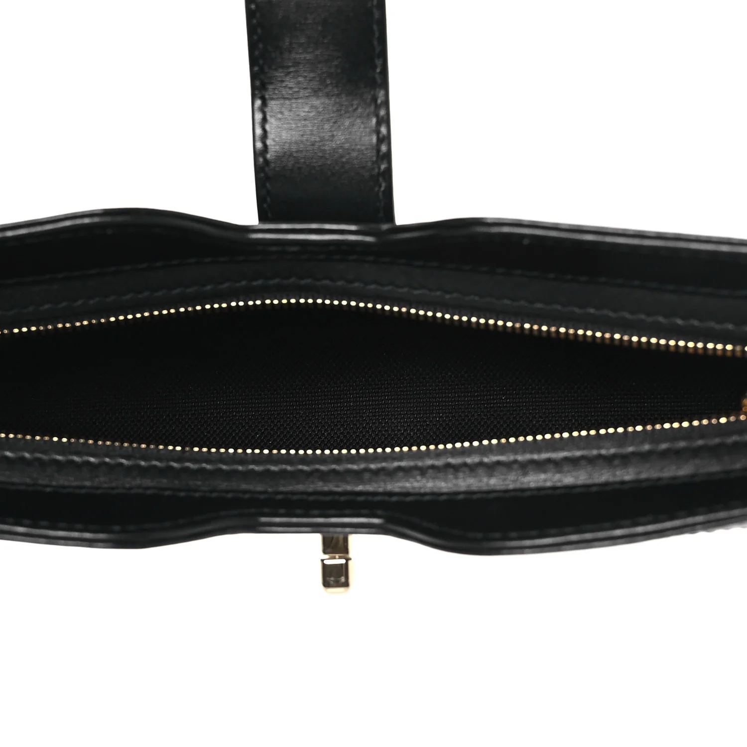 Calfskin Mini Moon Side Shoulder Bag Black - Image 4