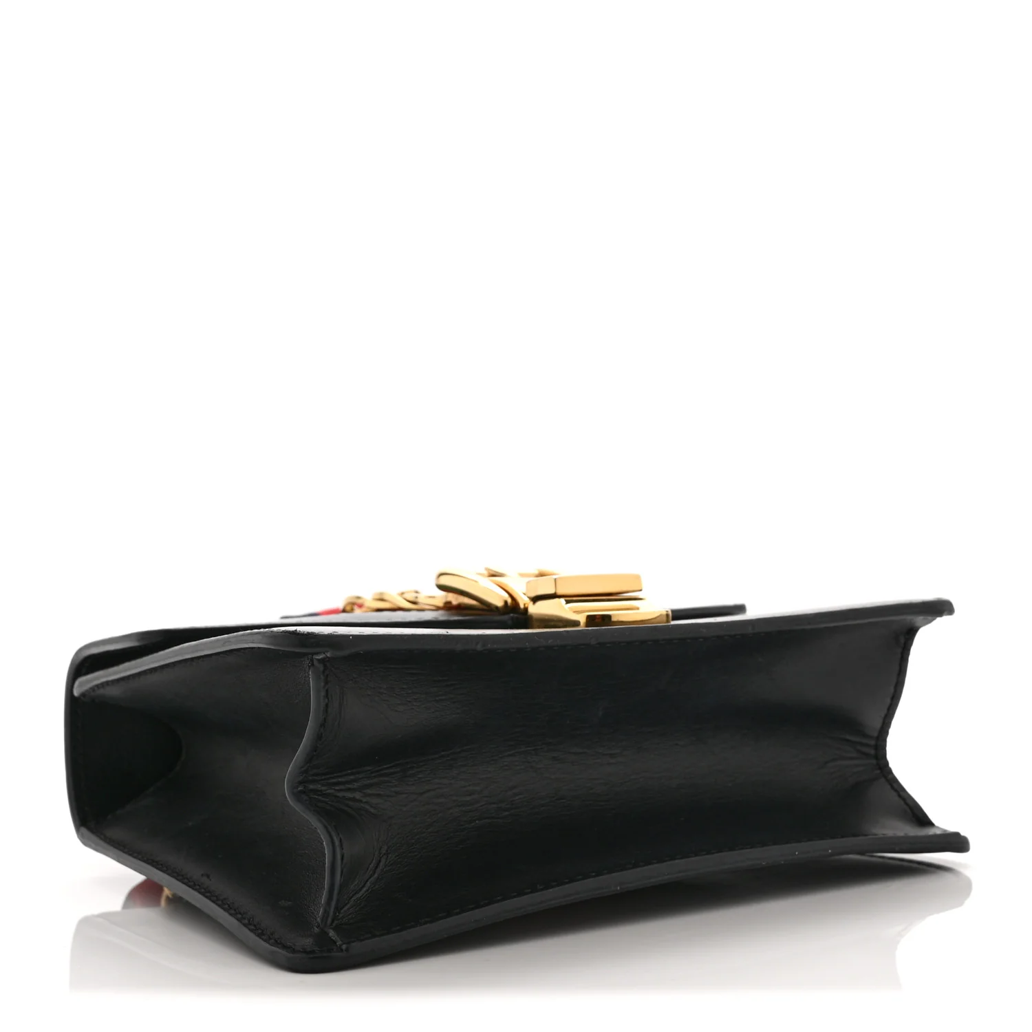 Calfskin Mini Sylvie Chain Shoulder Bag Black - Image 4