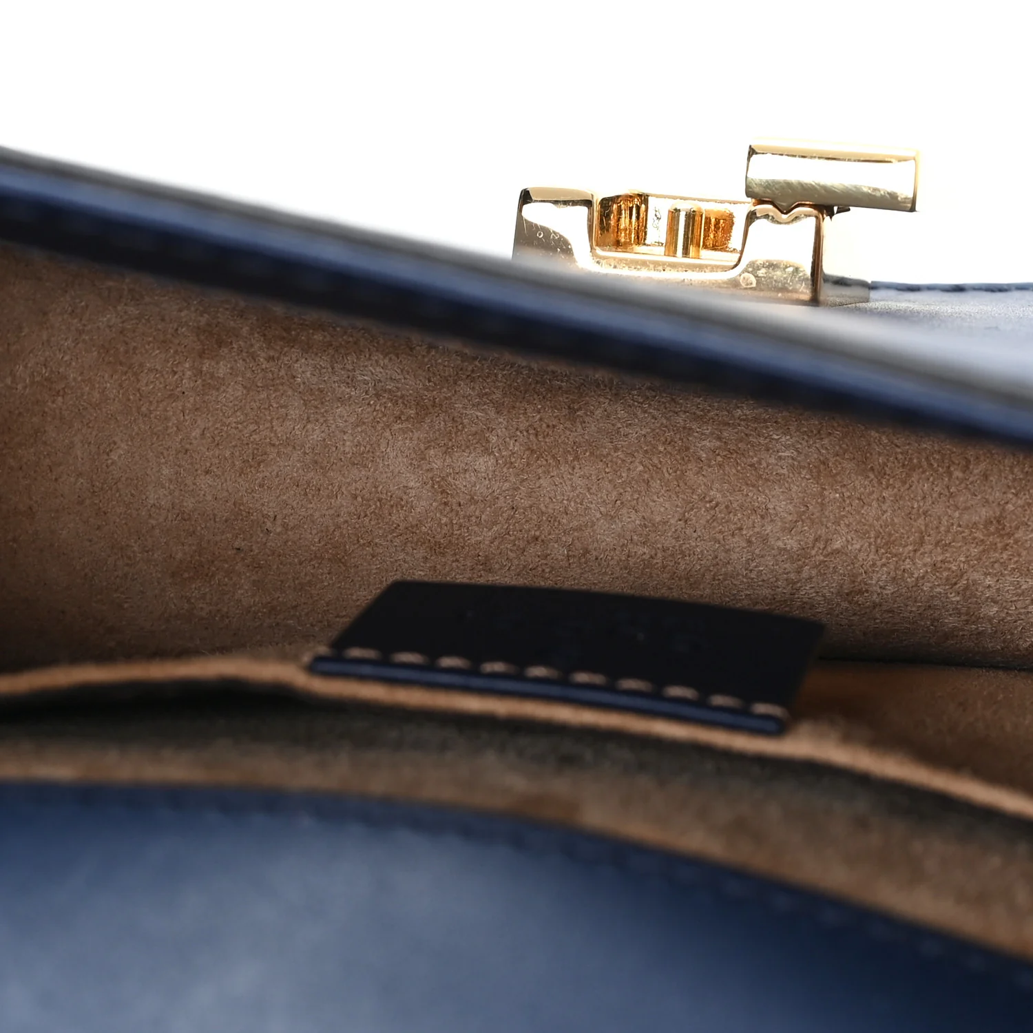 Calfskin Mini Sylvie Chain Shoulder Bag Blue Agata - Image 5