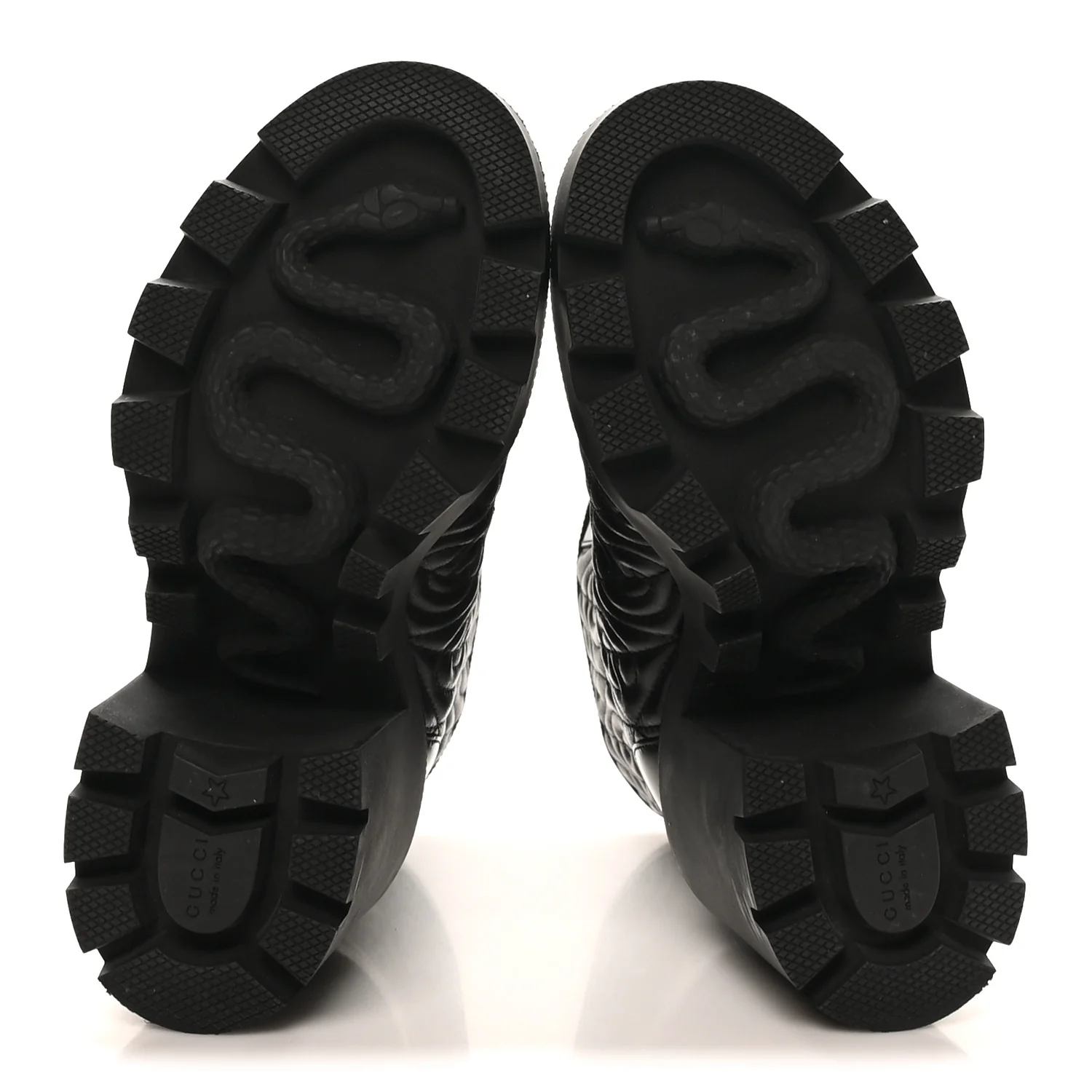 Calfskin Nappa Rhombus Quilted Trip Ankle Boots 36.5 Black - Image 6