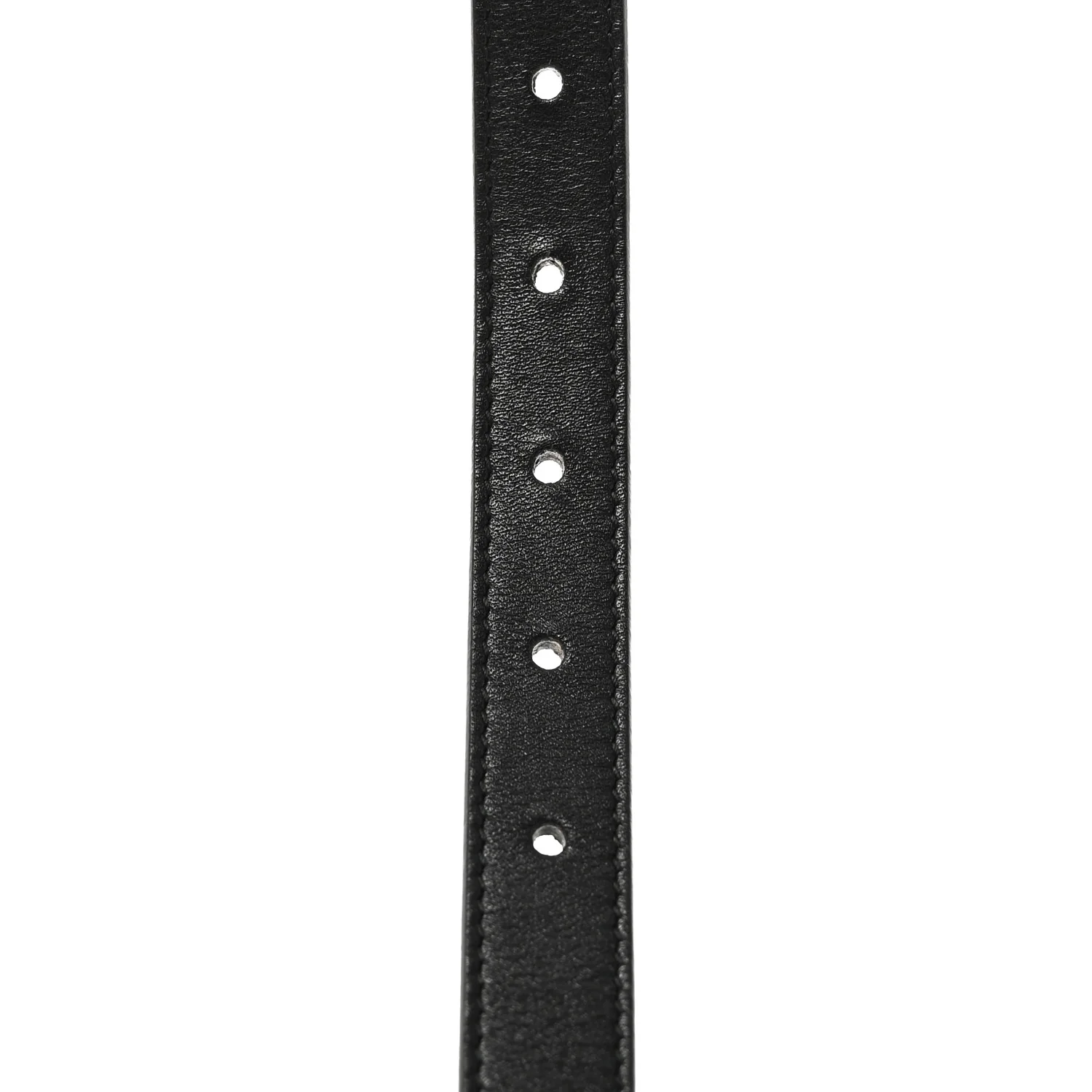 Calfskin Pearl Double G 20mm Belt 70 28 Black Cream - Image 4