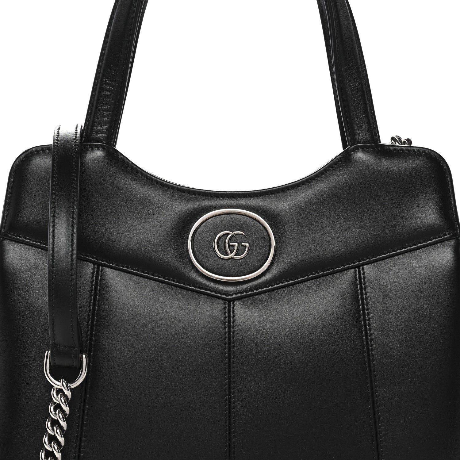 Calfskin Petite GG Small Tote Bag Black - Image 8