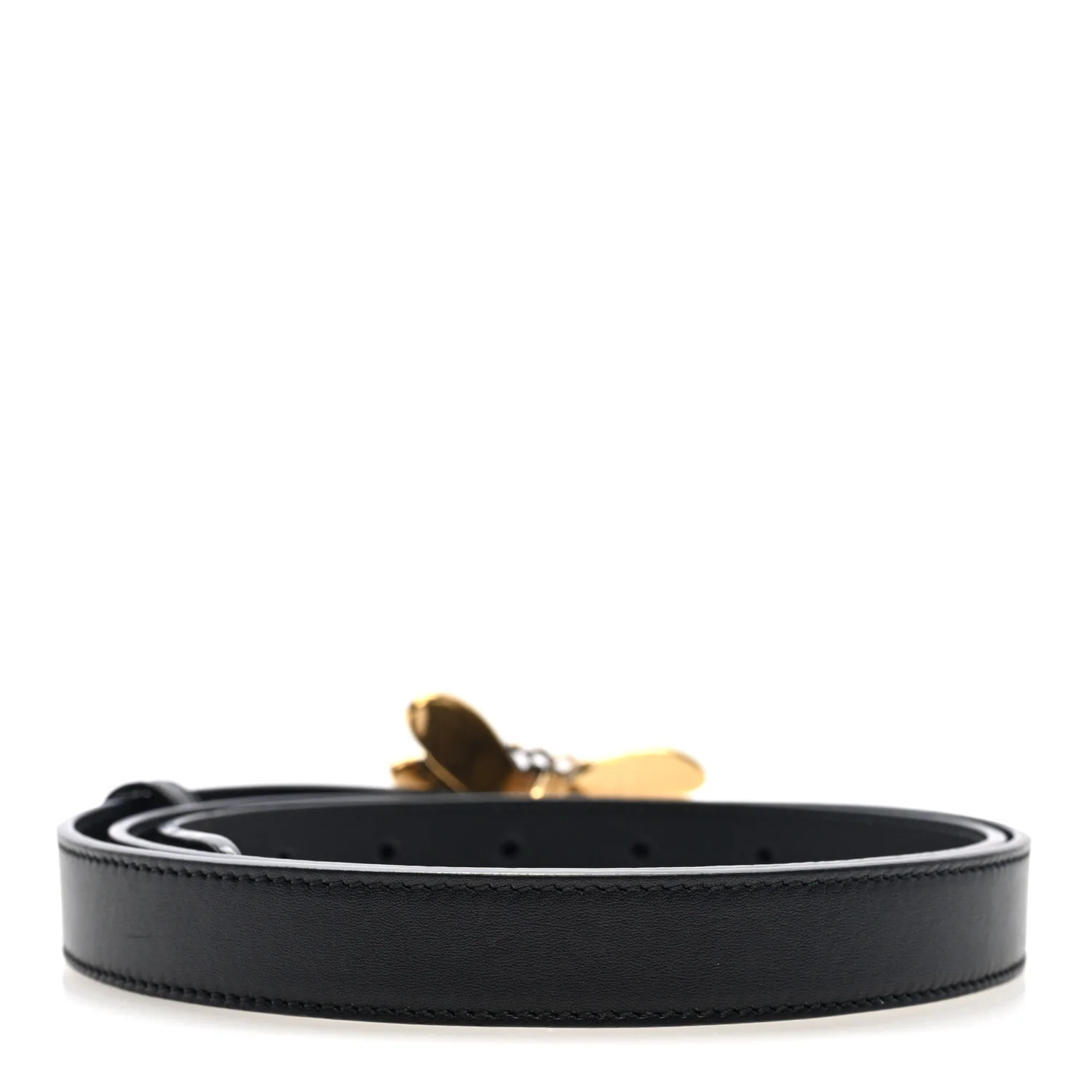 Calfskin Queen Margaret Bee Belt 95 38 Black - Image 2