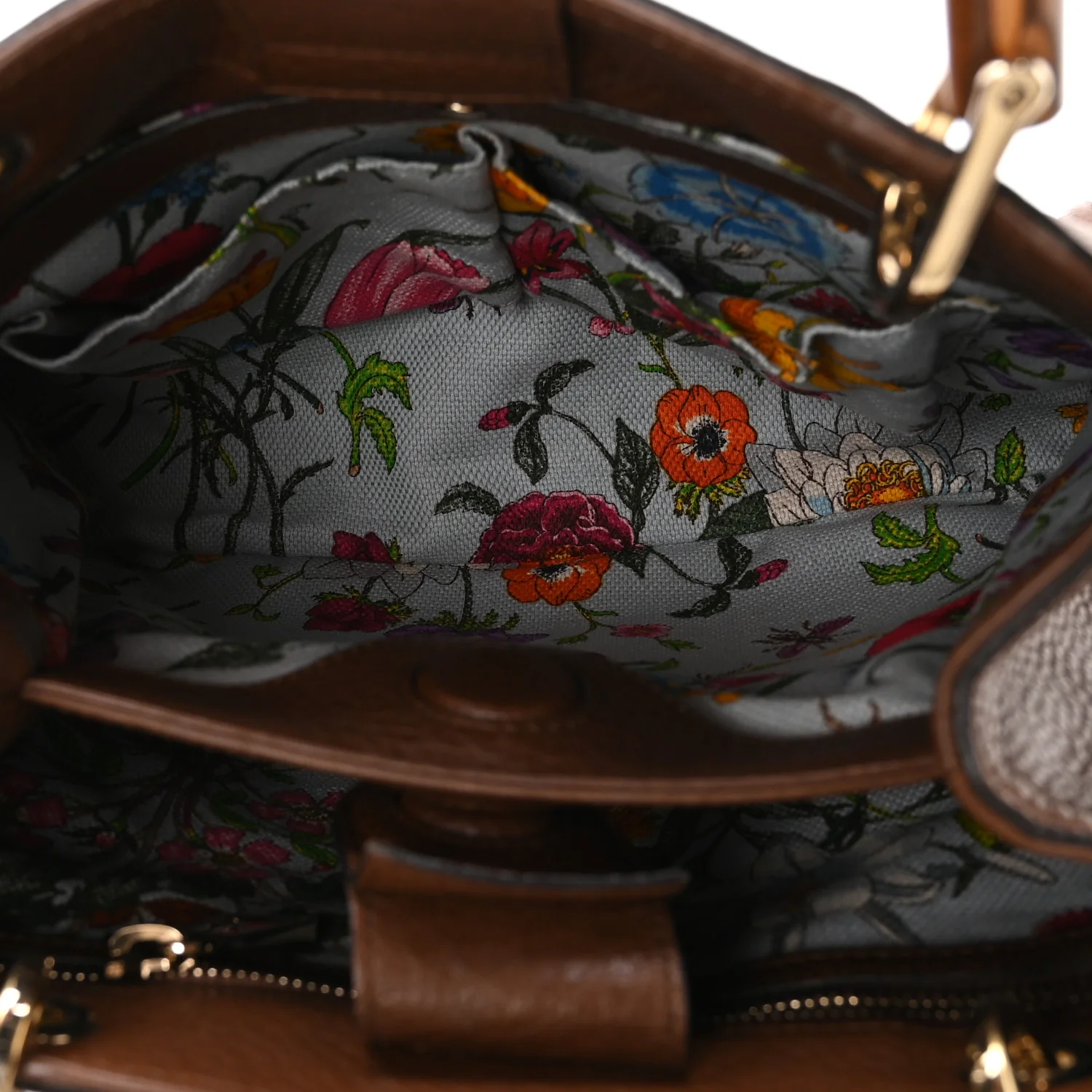 Calfskin Small Bamboo Shopper Tote Acero - Image 5