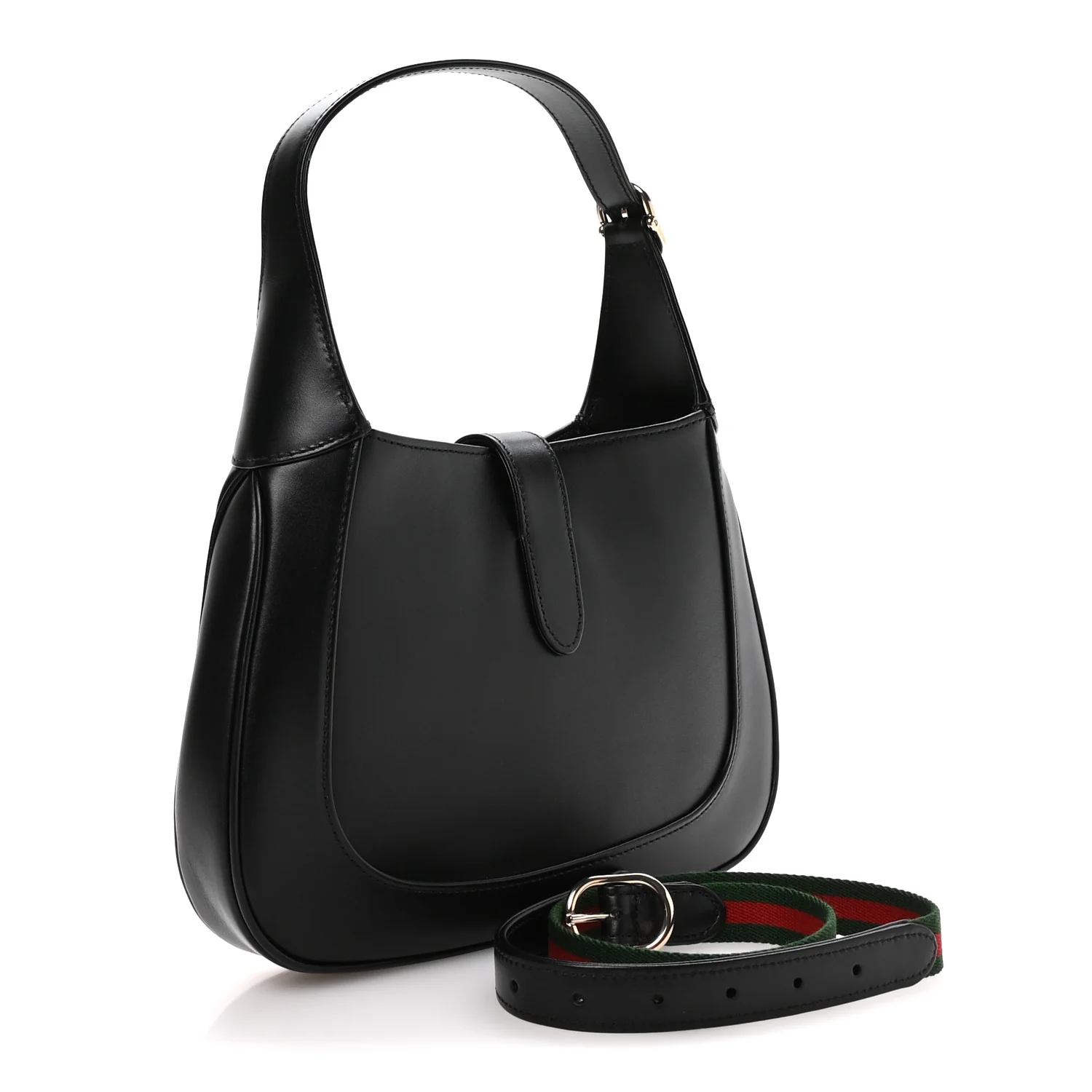 Calfskin Small Jackie Shoulder Bag Black - Image 3