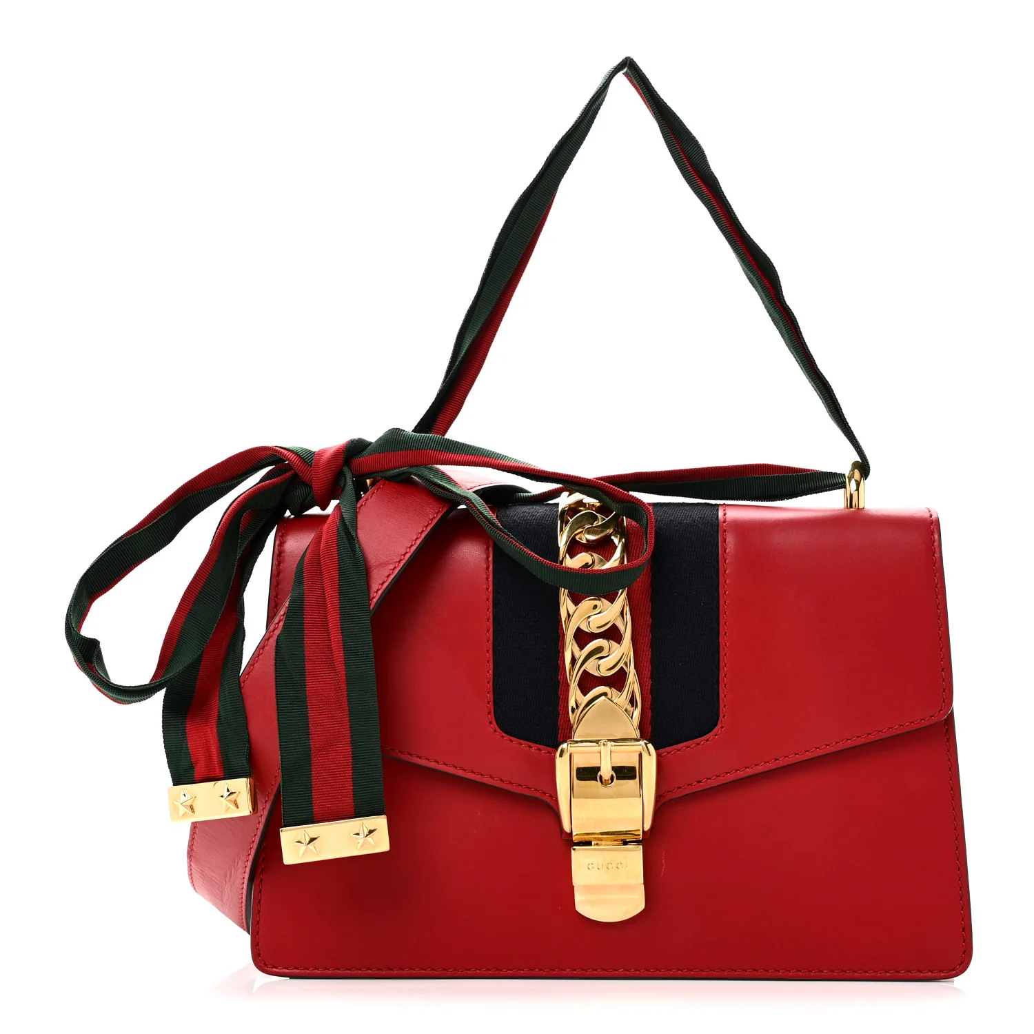 Calfskin Small Sylvie Shoulder Bag Hibiscus Red