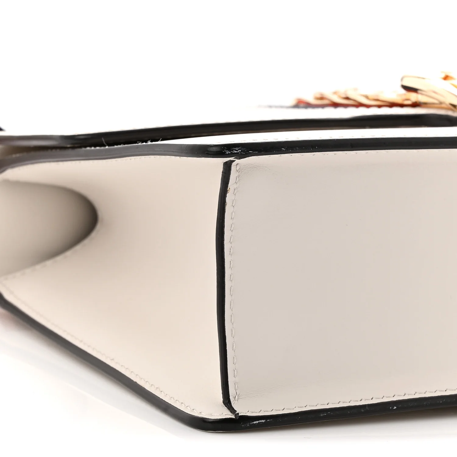 Calfskin Small Sylvie Shoulder Bag Off White - Image 9