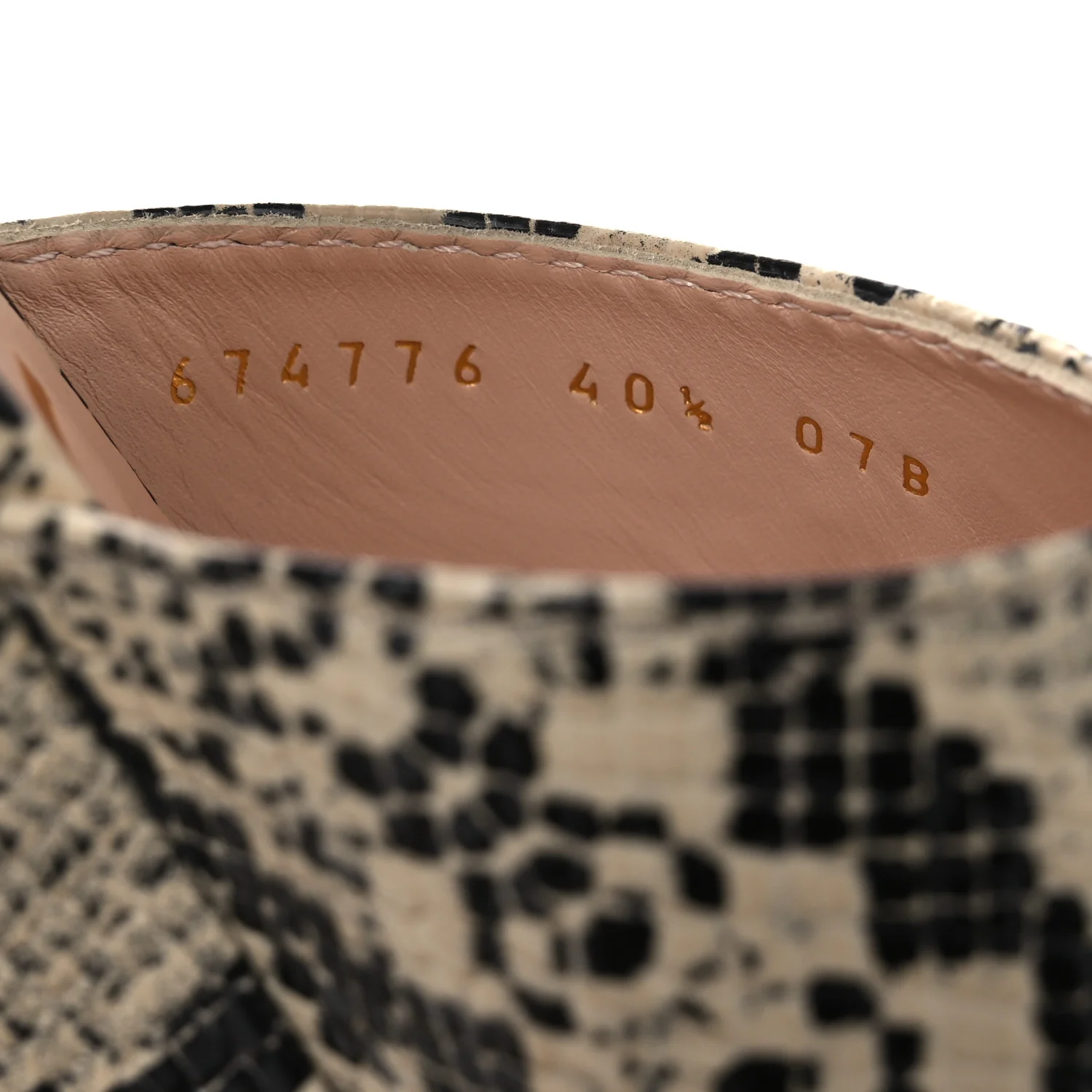 Calfskin Snakeskin Print Horsebit 40/135mm Platform Sandals 40.5 Beige Avana - Image 10