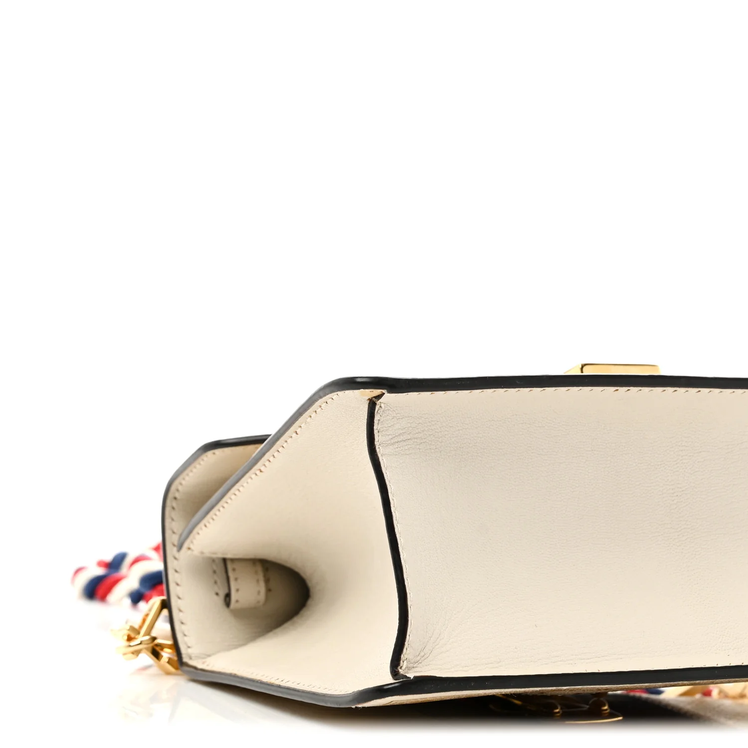 Calfskin Star Printed Mini Sylvie Top Handle Bag Gold Mystic White - Image 9