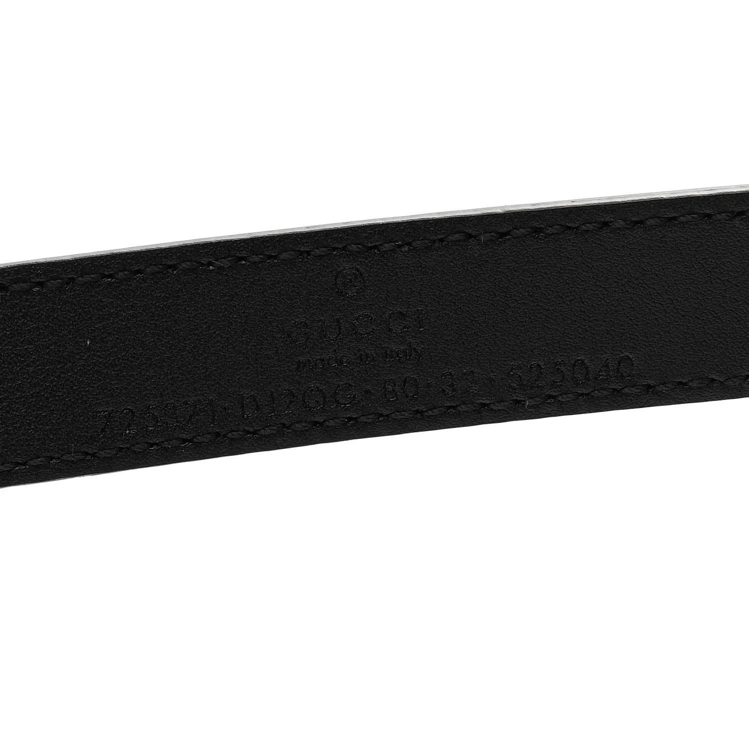 Calfskin Strawberry Buckle Thin Belt  80 32 Black - Image 3