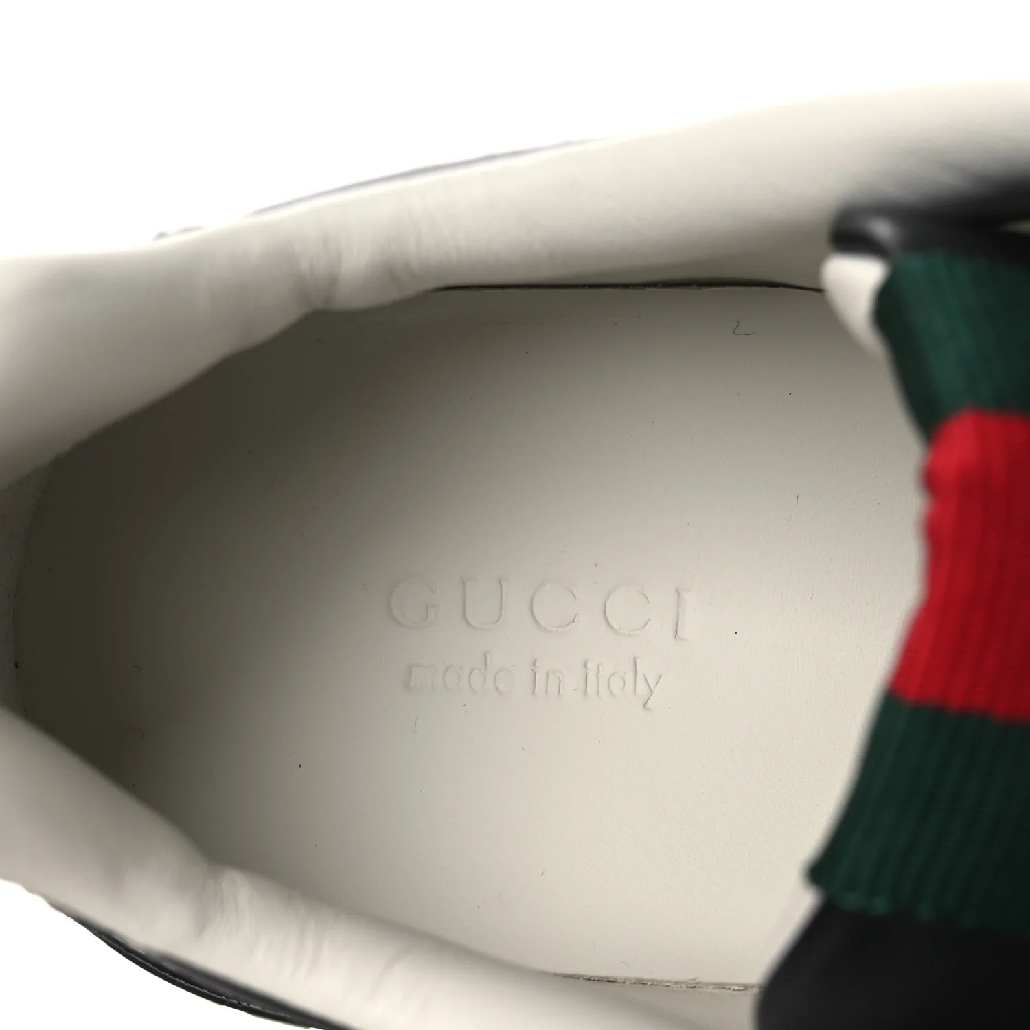 Calfskin Suede GG Monogram Re-Web Womens Sneakers 38 White Black - Image 9
