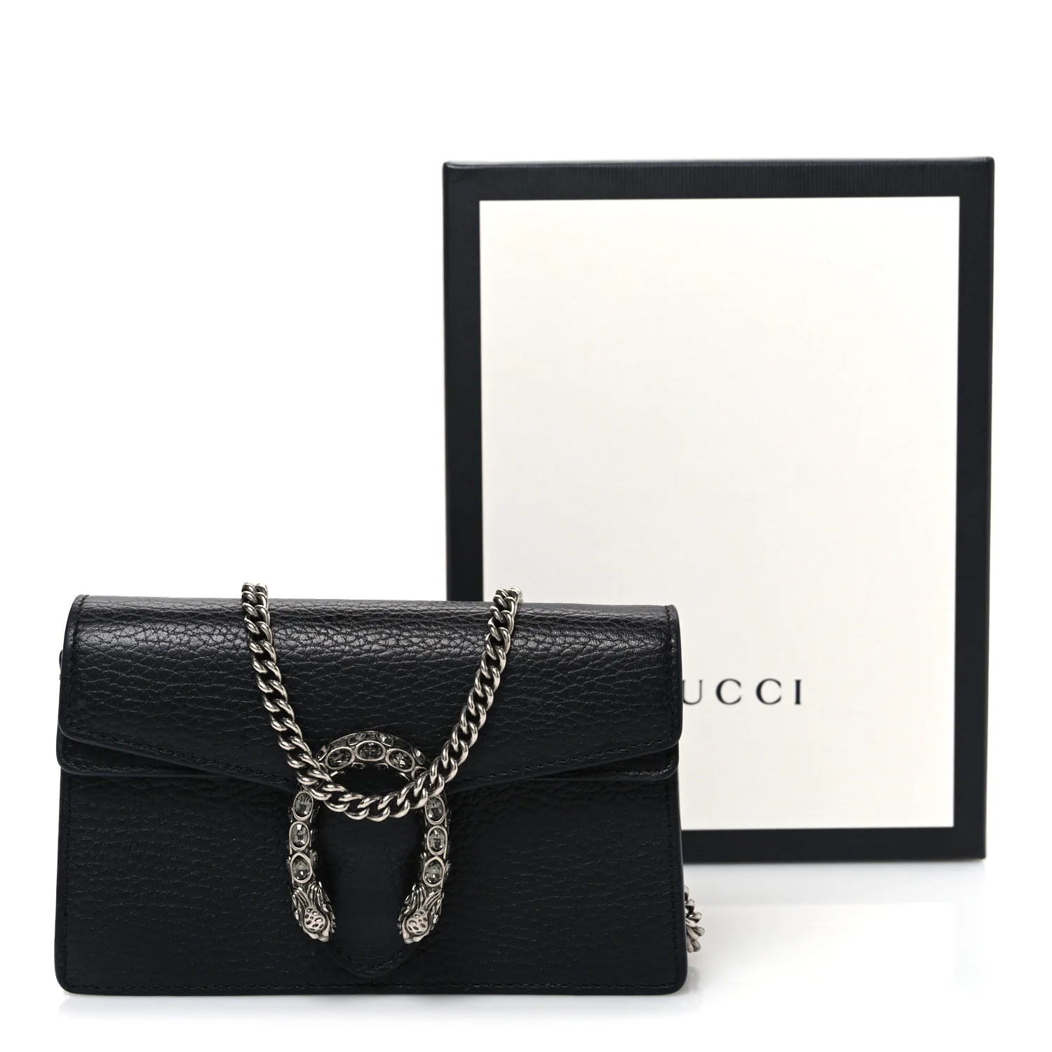 Calfskin Super Mini Dionysus Shoulder Bag Black - Image 10