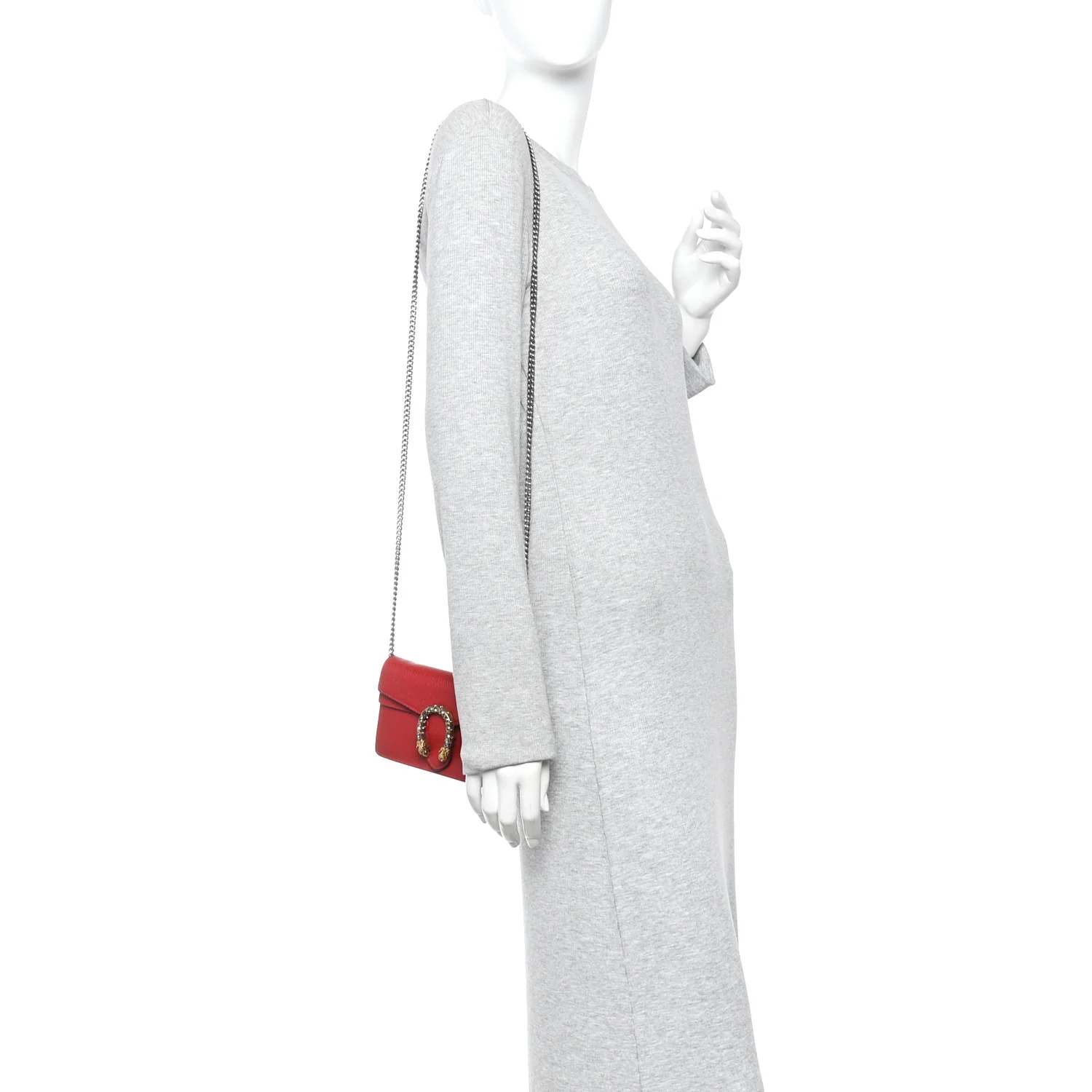 Calfskin Super Mini Dionysus Shoulder Bag Hibiscus Red - Image 2