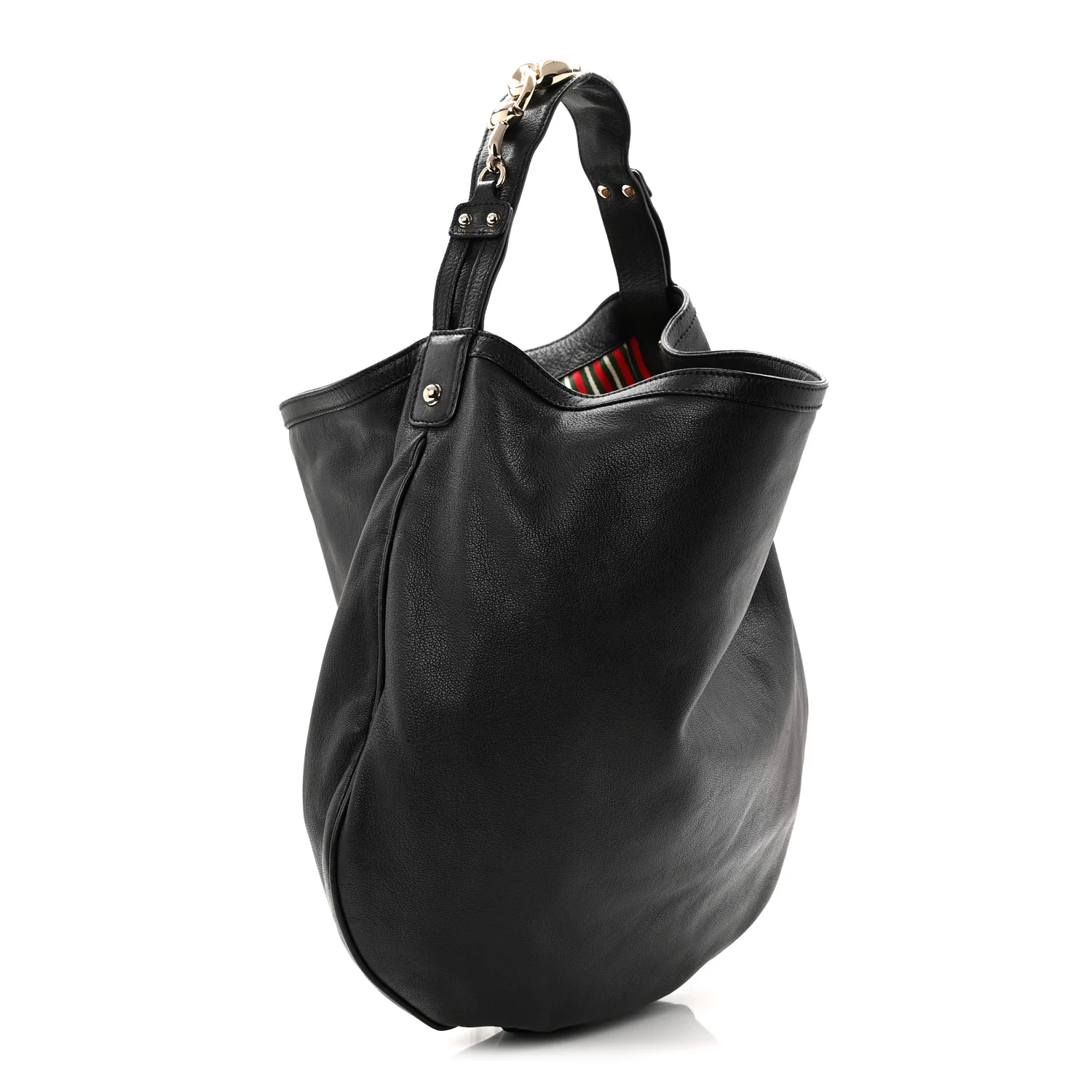 Calfskin Wave Hobo Black - Image 3