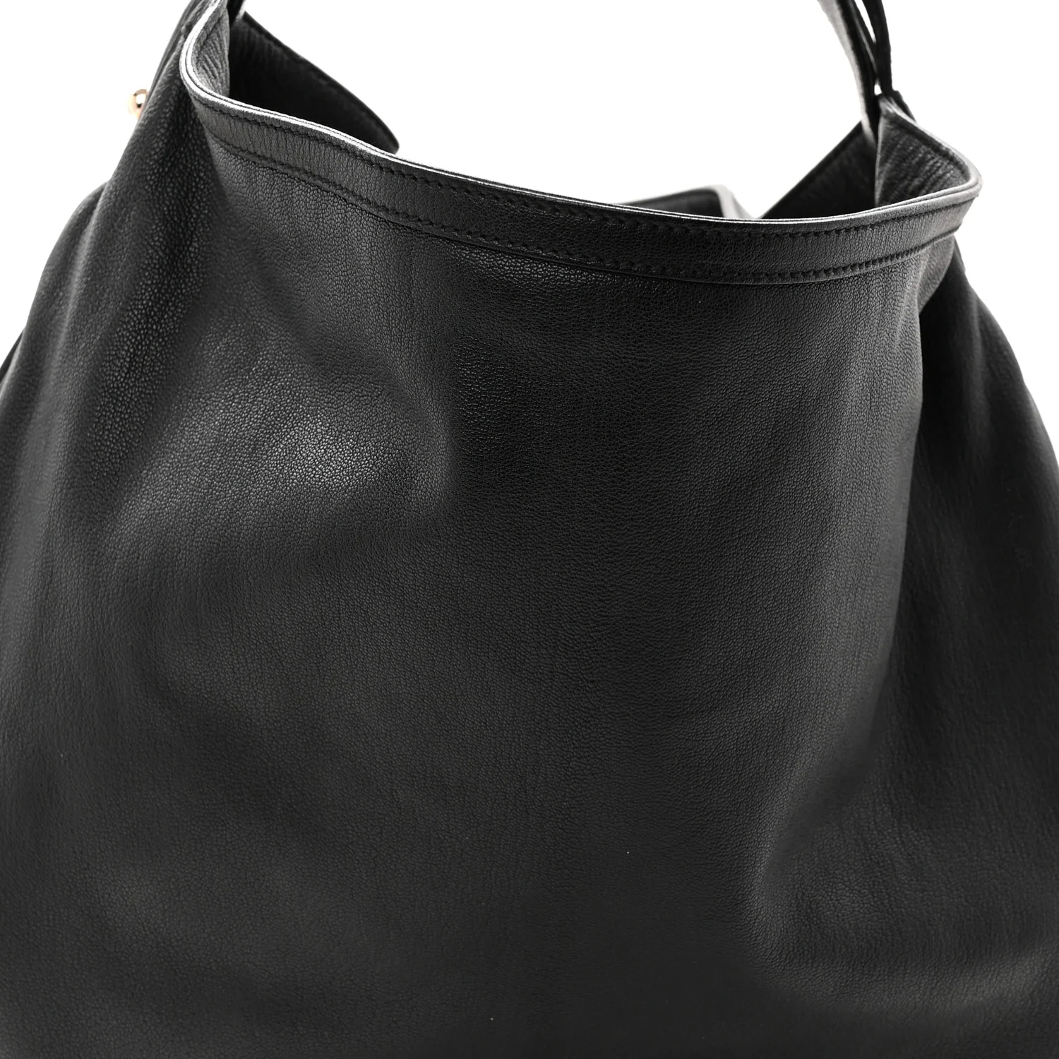 Calfskin Wave Hobo Black - Image 8