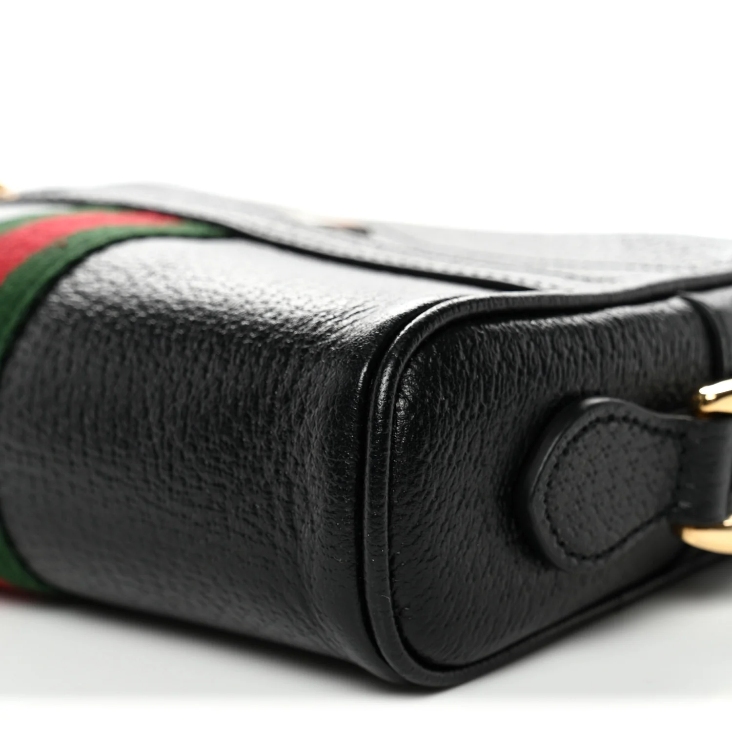 Calfskin Web Mini Ophidia Shoulder Bag Black - Image 10