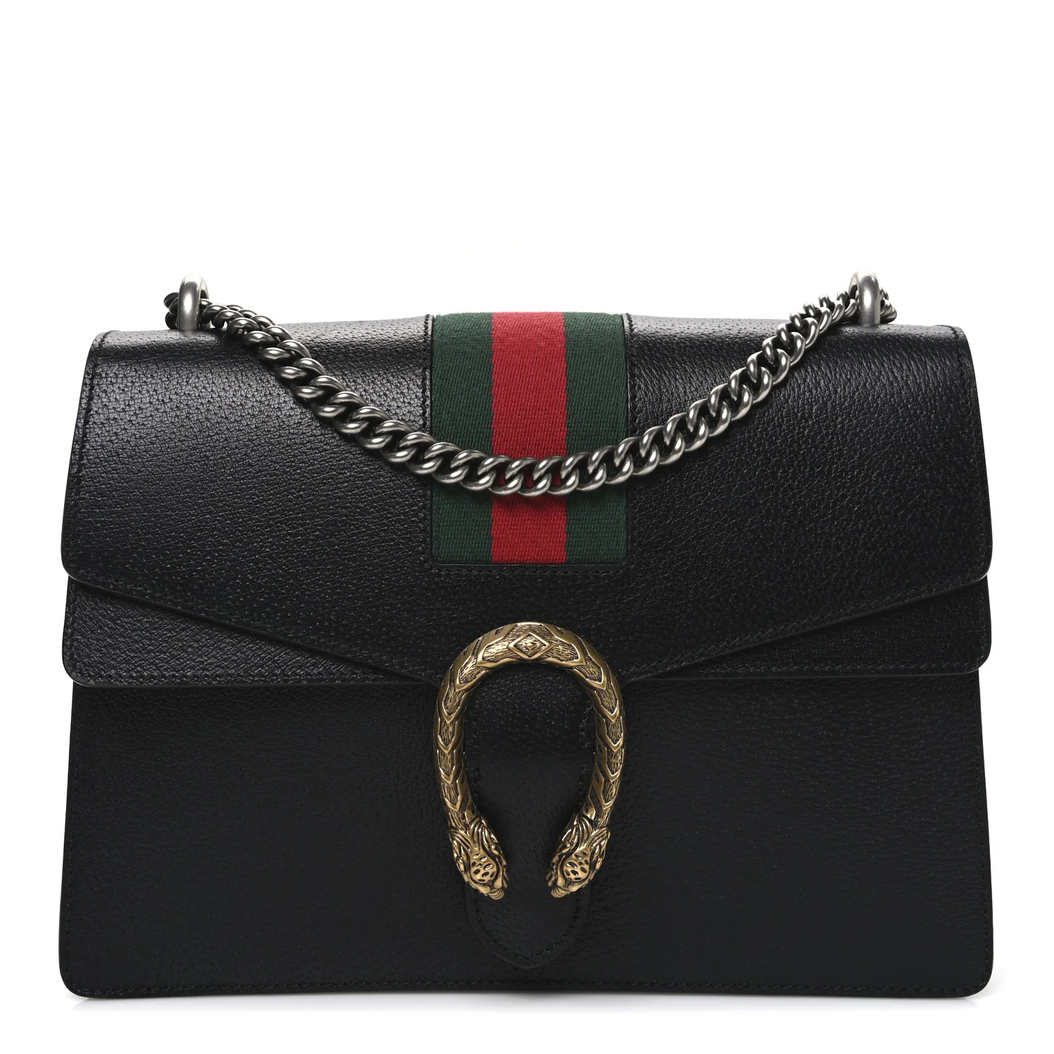Calfskin Web Small Dionysus Shoulder Bag Black