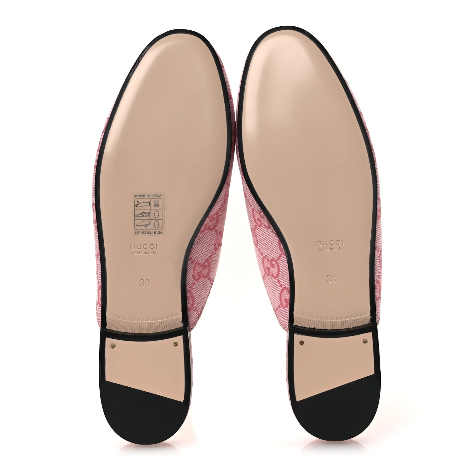 Canvas GG Monogram Nappa Womens Princetown Slippers 38 Cotton Candy Dark Cotton Candy Wild Rose - Image 7