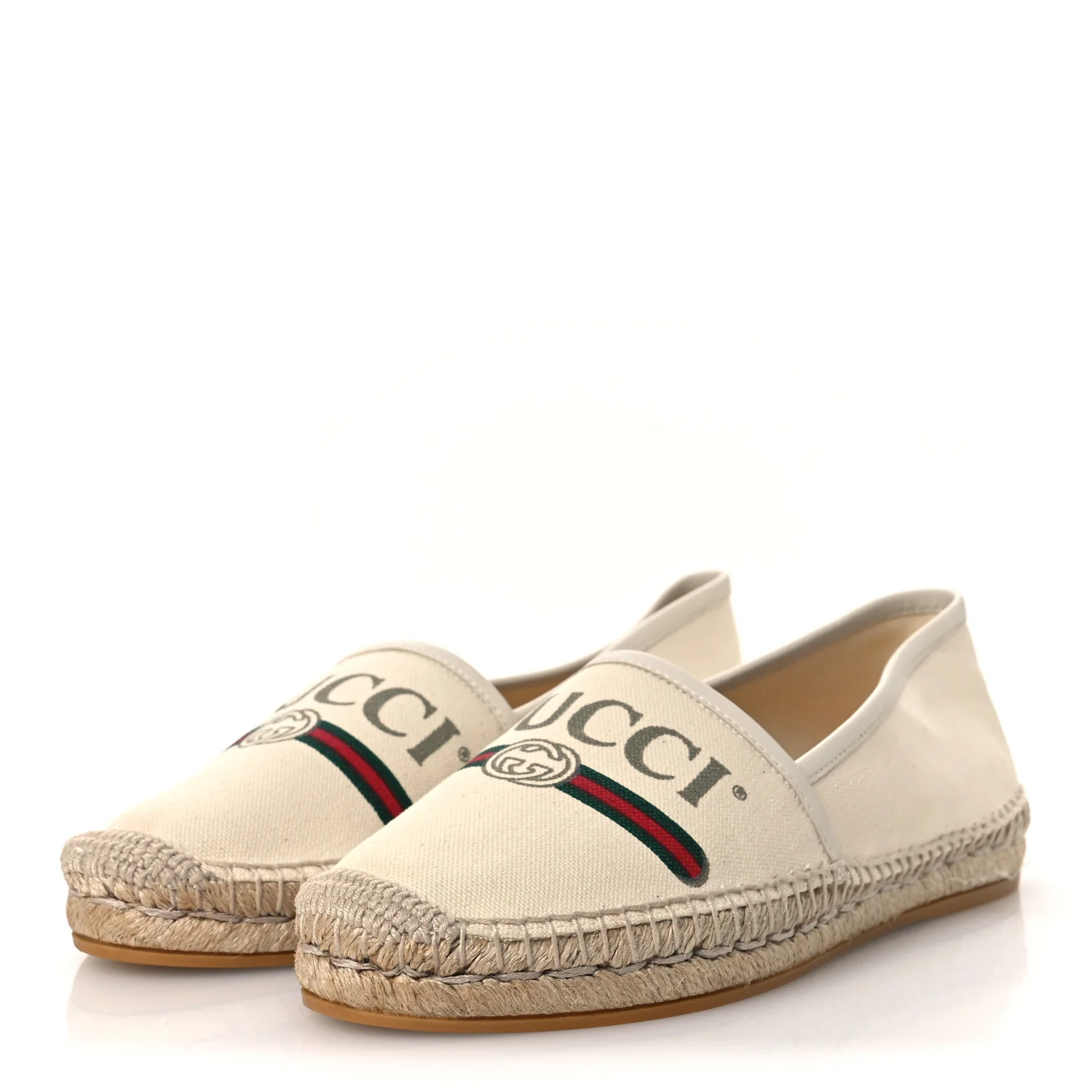 Canvas Logo Espadrilles 39 Greggio White - Image 4