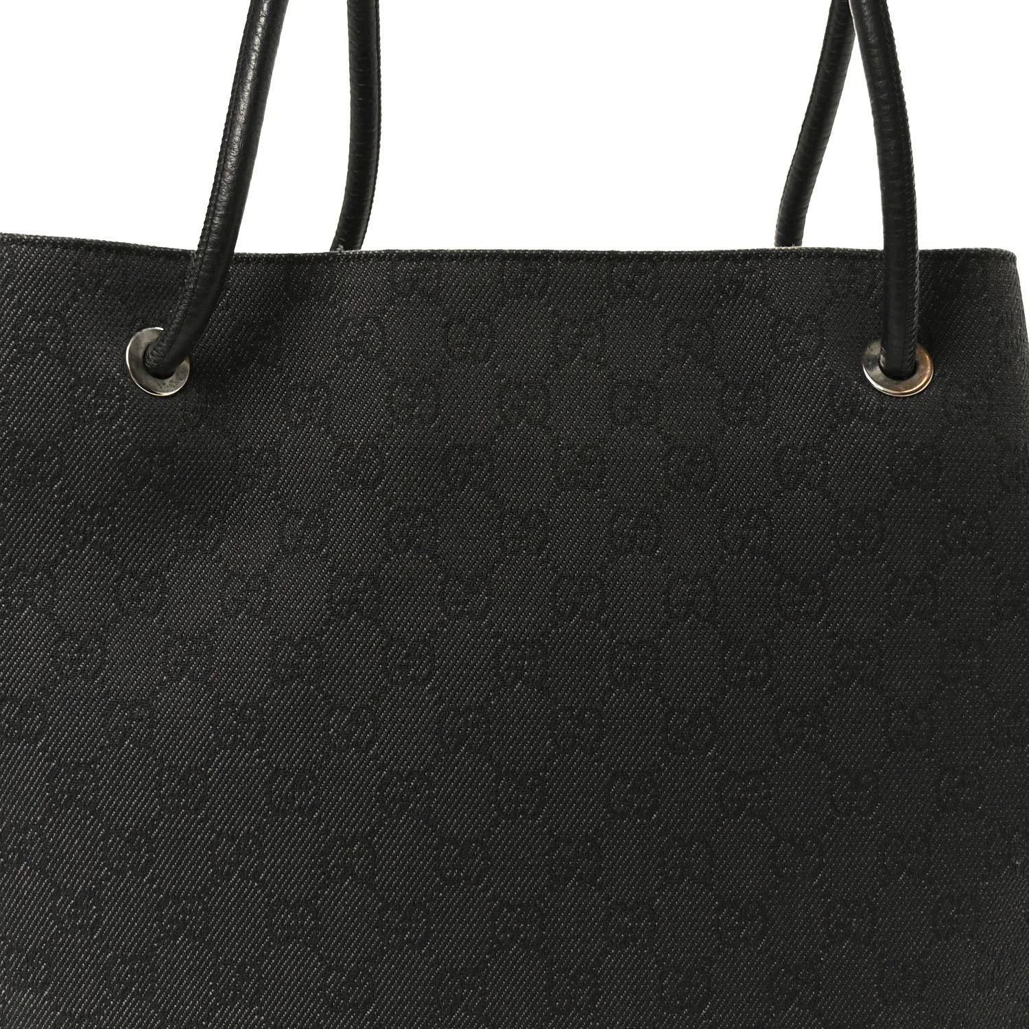 Canvas Monogram Gifford Shopping Tote Black - Image 9