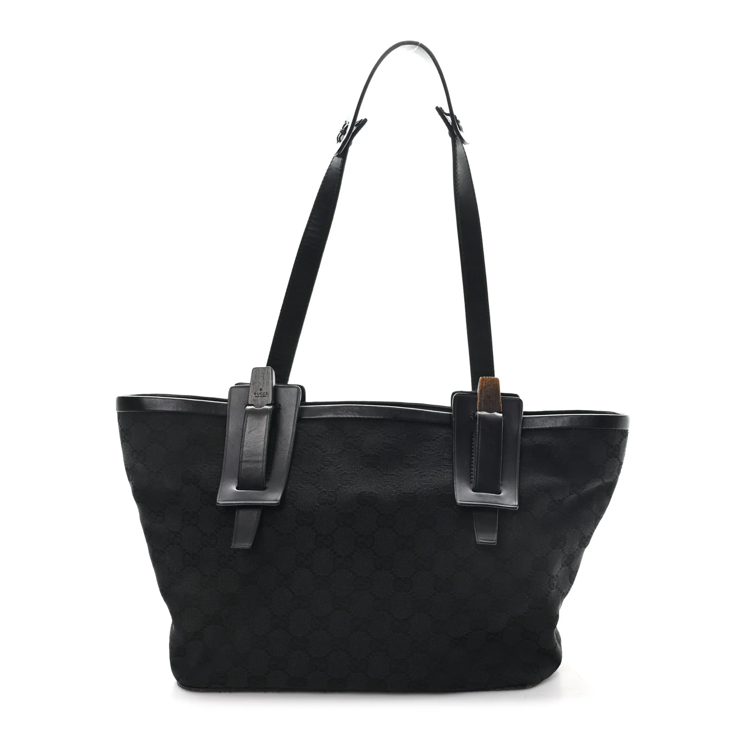 Canvas Monogram Tote Black