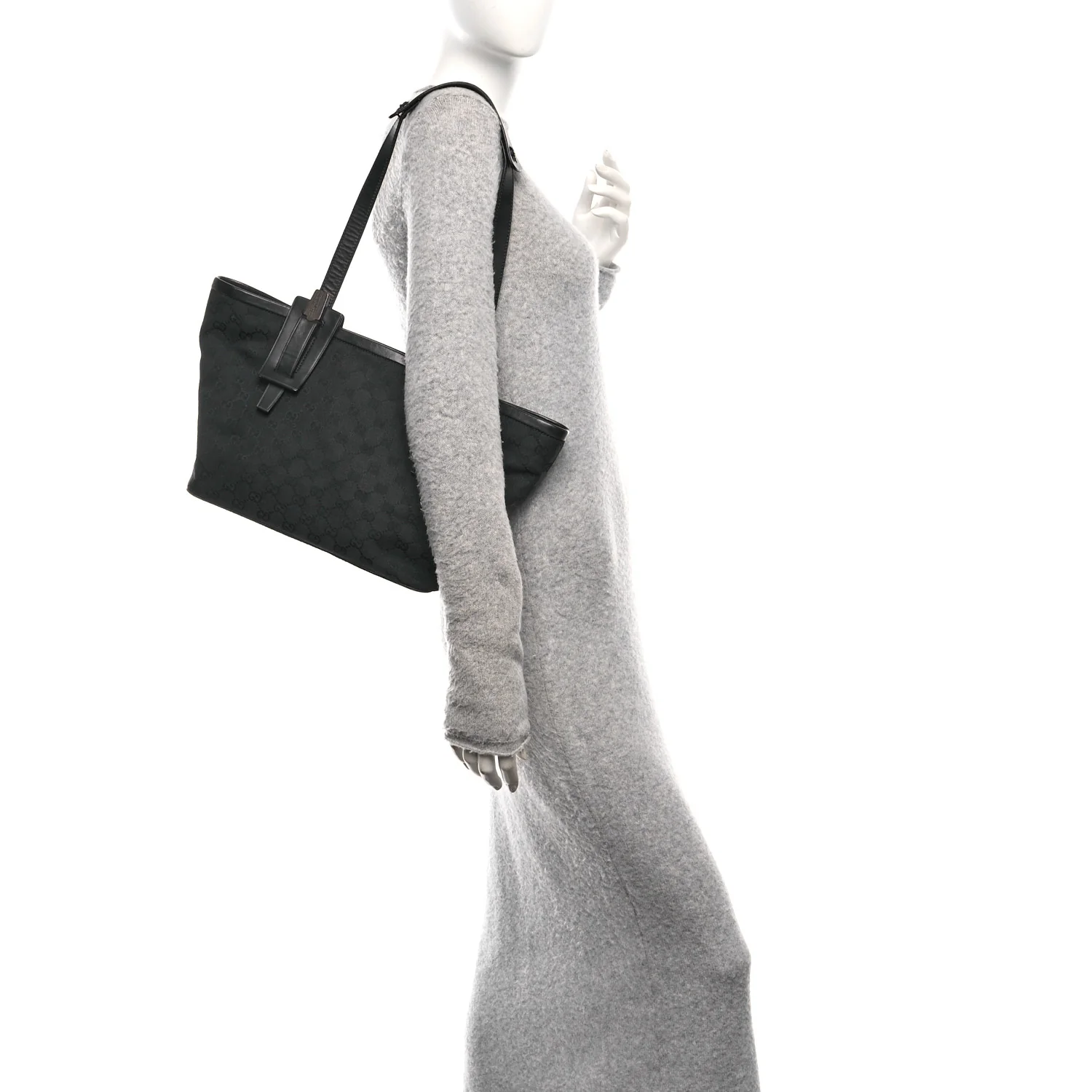 Canvas Monogram Tote Black - Image 2