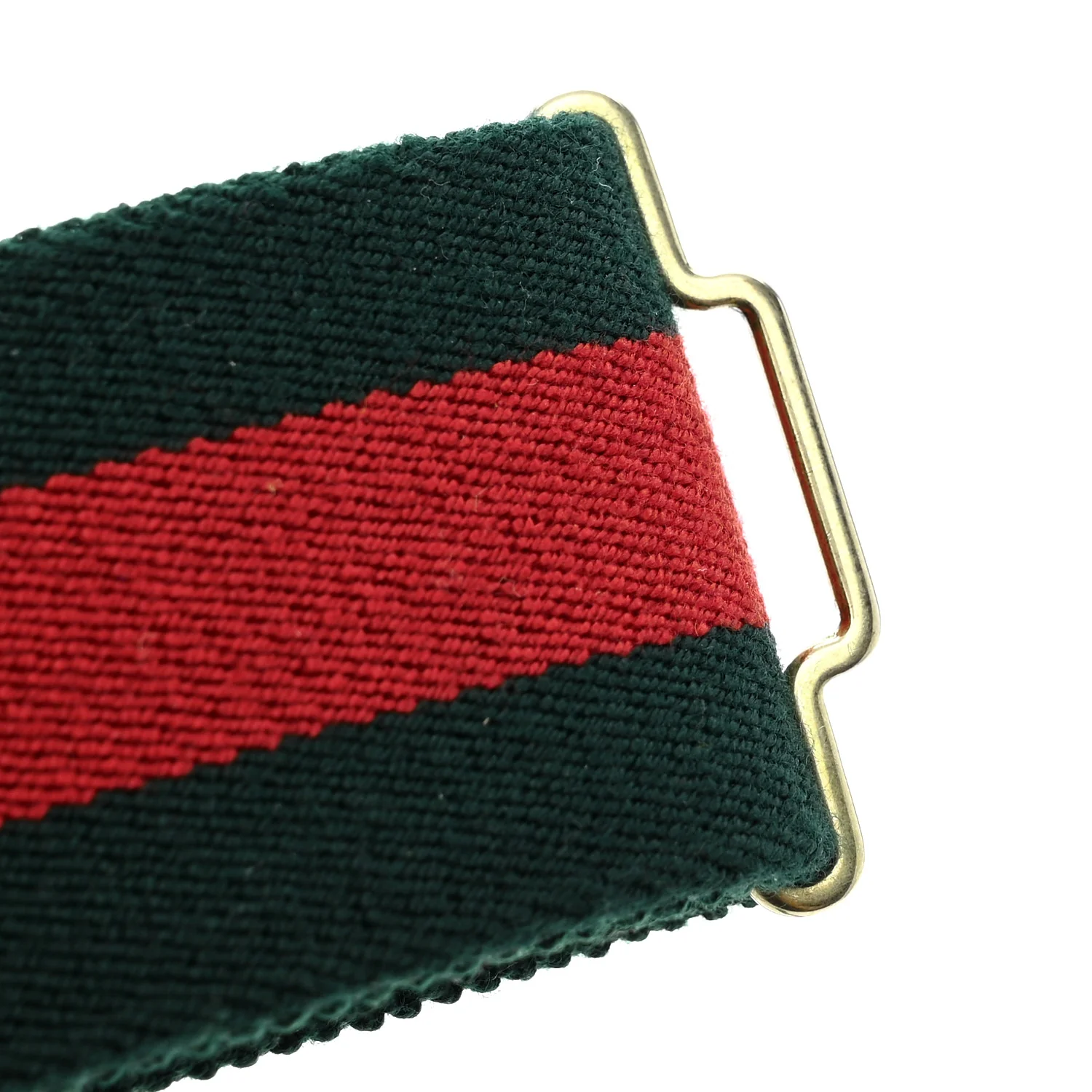 Canvas Torchon Double G Web Belt 90 36 Verde - Image 4