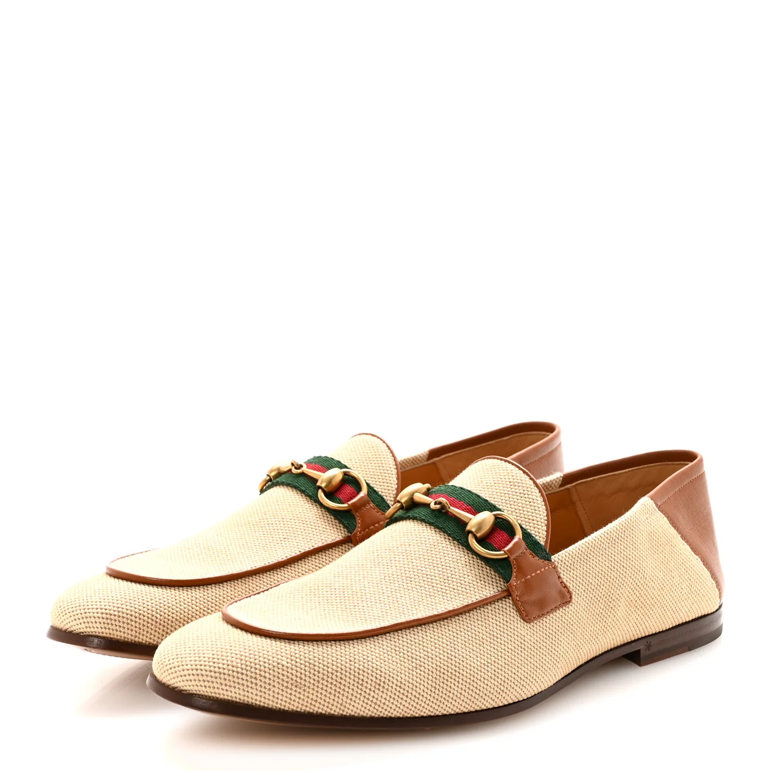 Canvas Web Mens Brixton Horsebit Loafers 8 Sand Light Cuir - Image 4