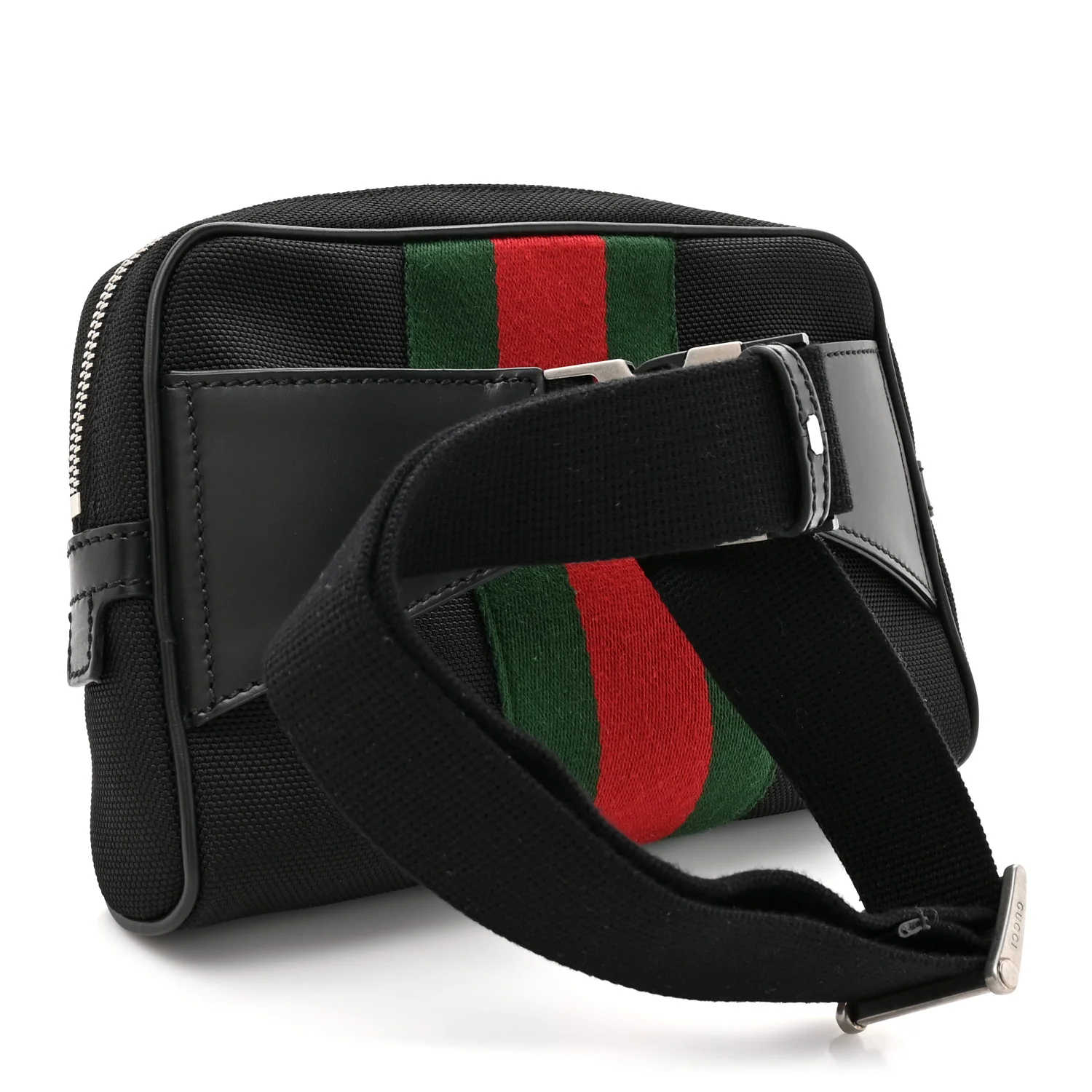 Canvas Web Slim Belt Bag Black - Image 3