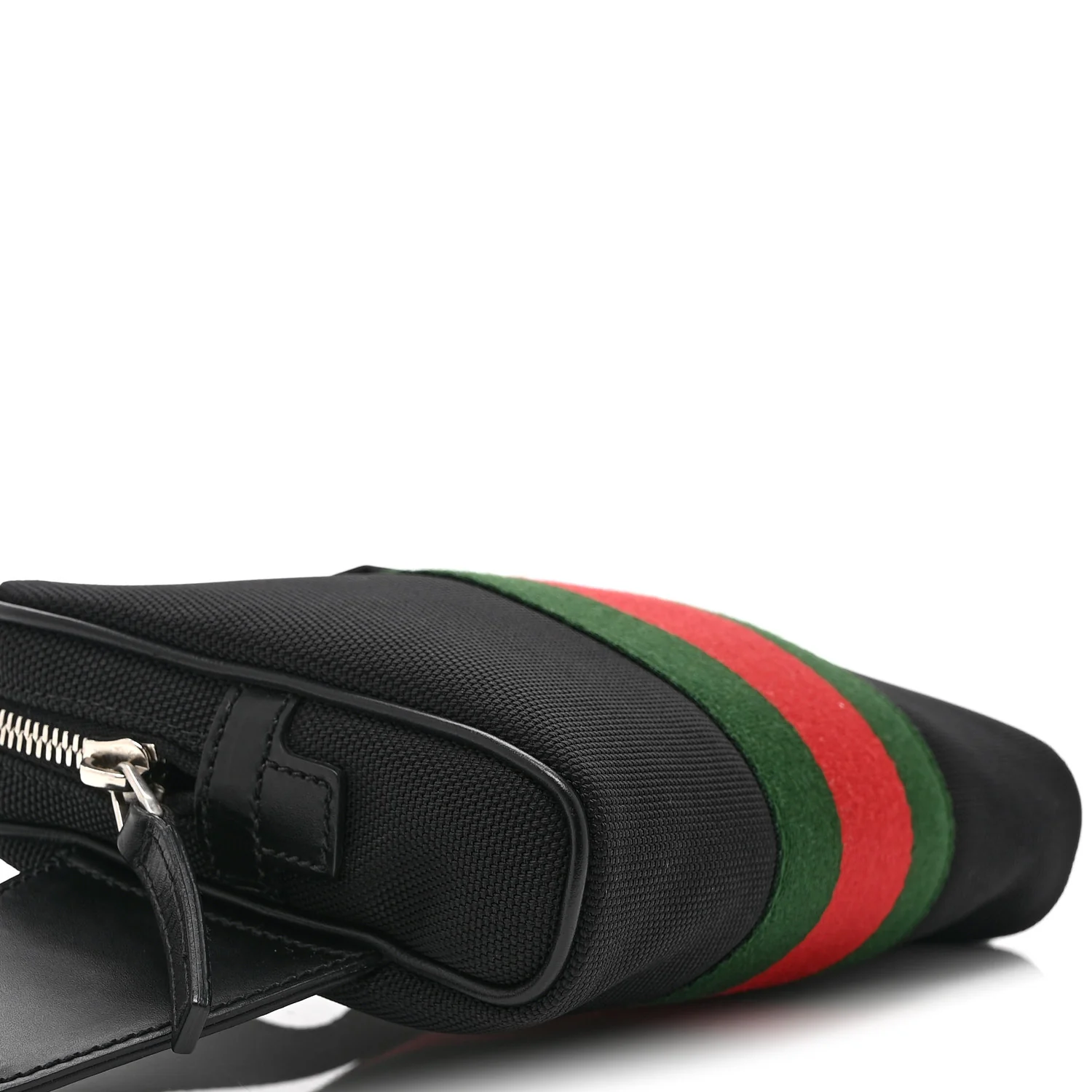 Canvas Web Slim Belt Bag Black - Image 10