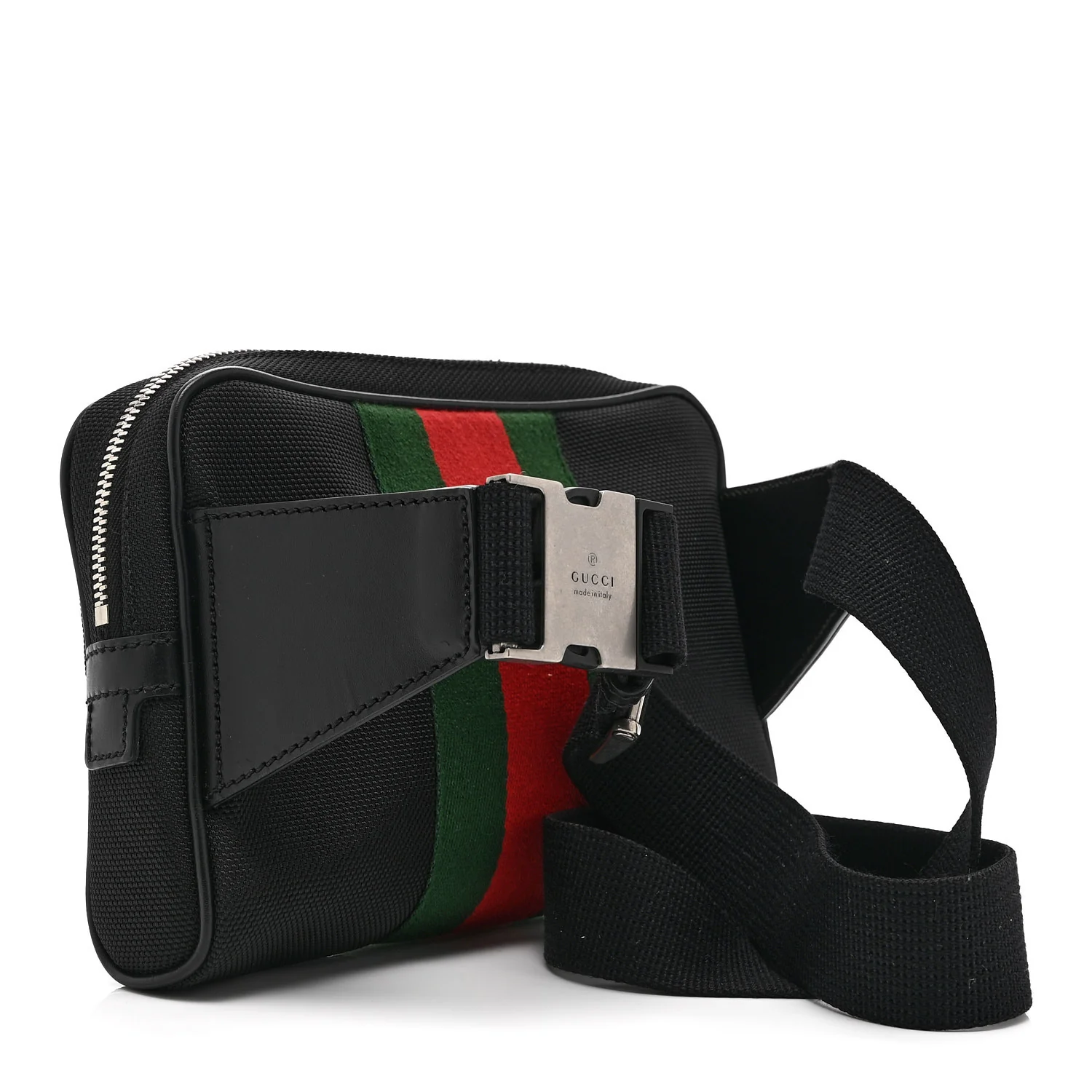 Canvas Web Slim Belt Bag Black - Image 3