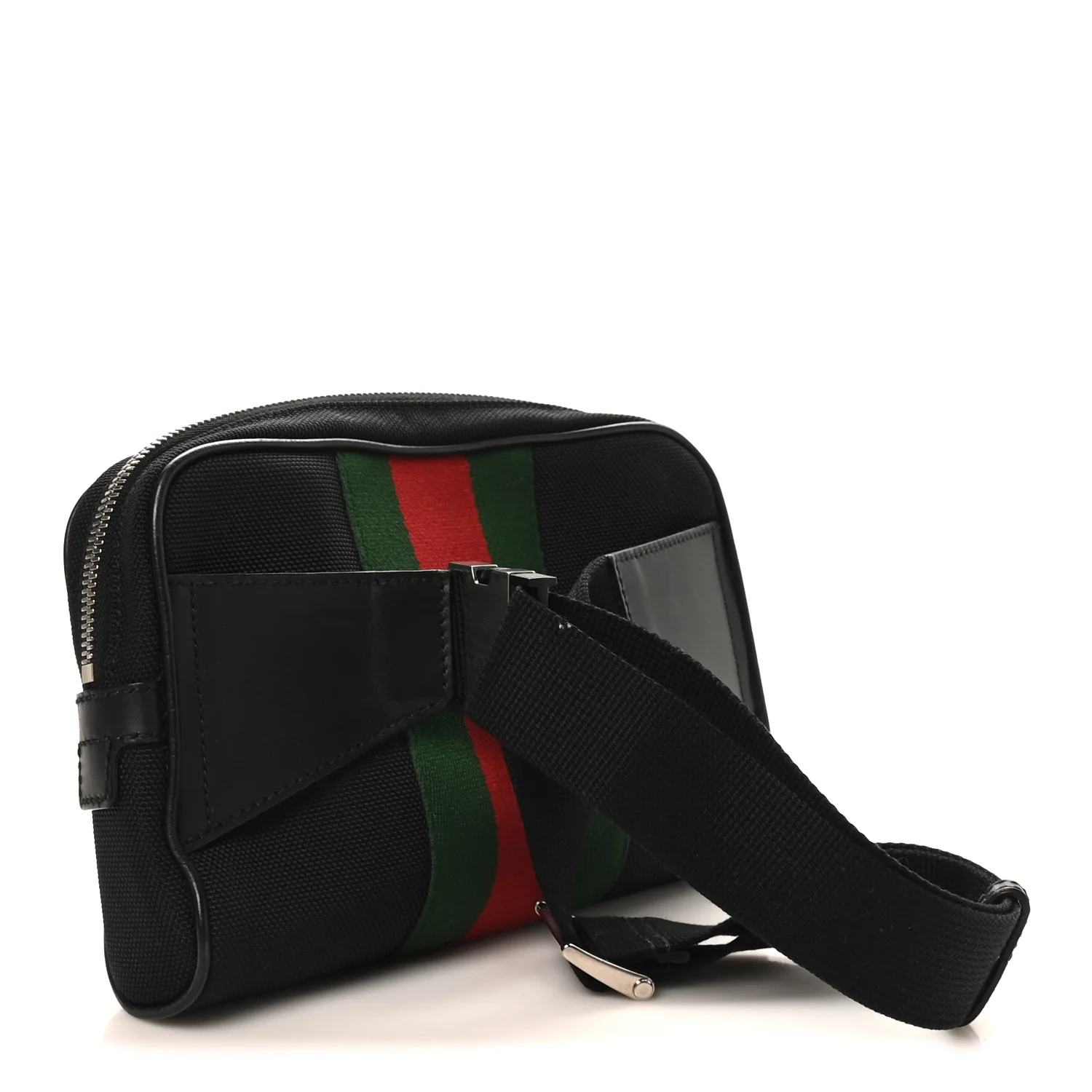 Canvas Web Slim Belt Bag Black - Image 3