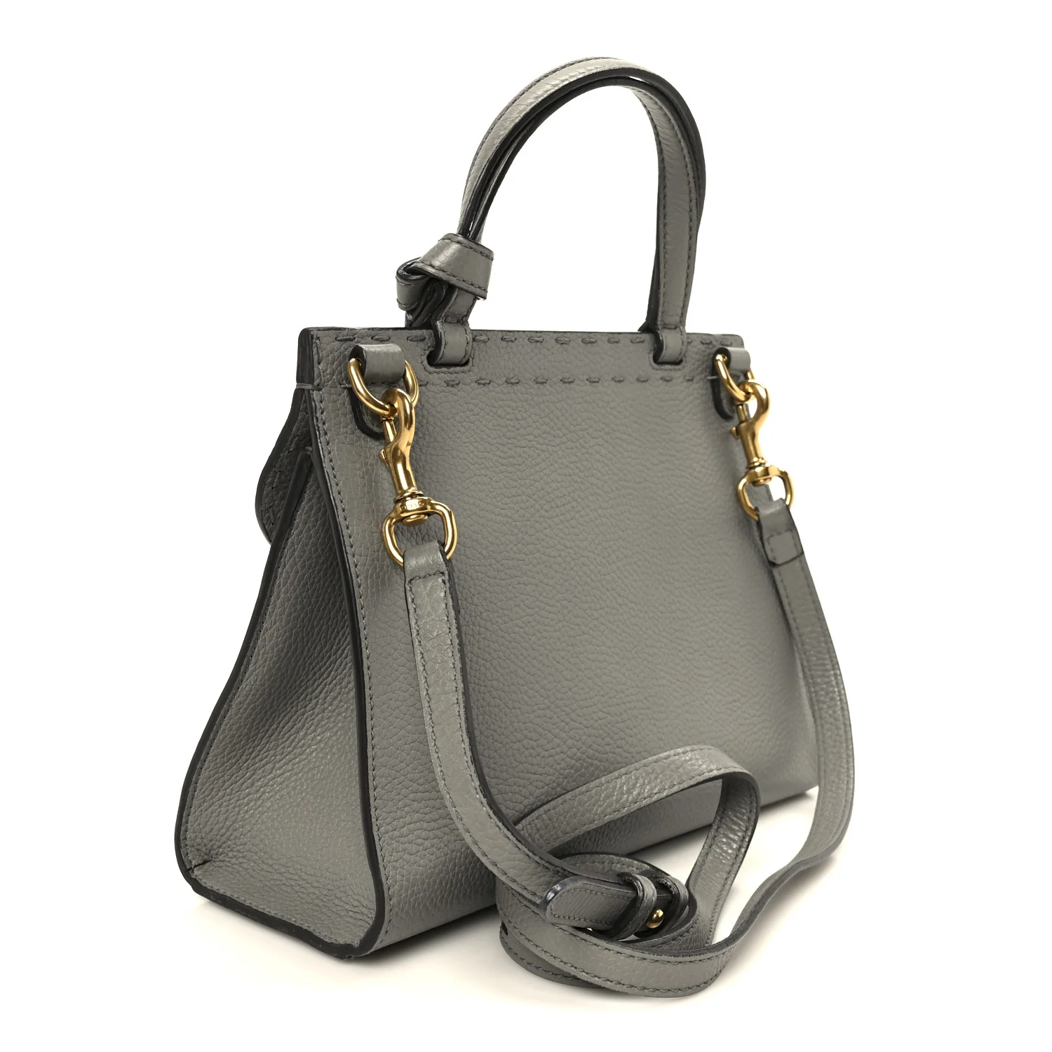 Cellarius Calfskin Mini GG Marmont Top Handle Bag Deep Grey - Image 3