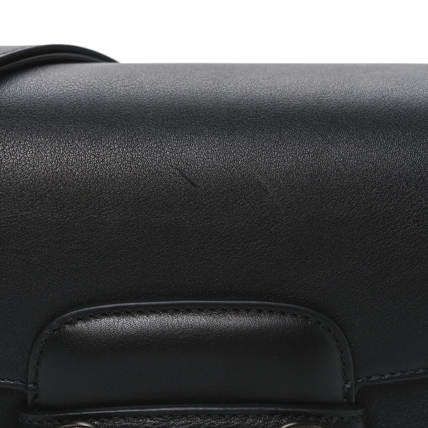 Ciny Lux Calfskin Horsebit 1955 Soft Small Shoulder Bag Black - Image 8