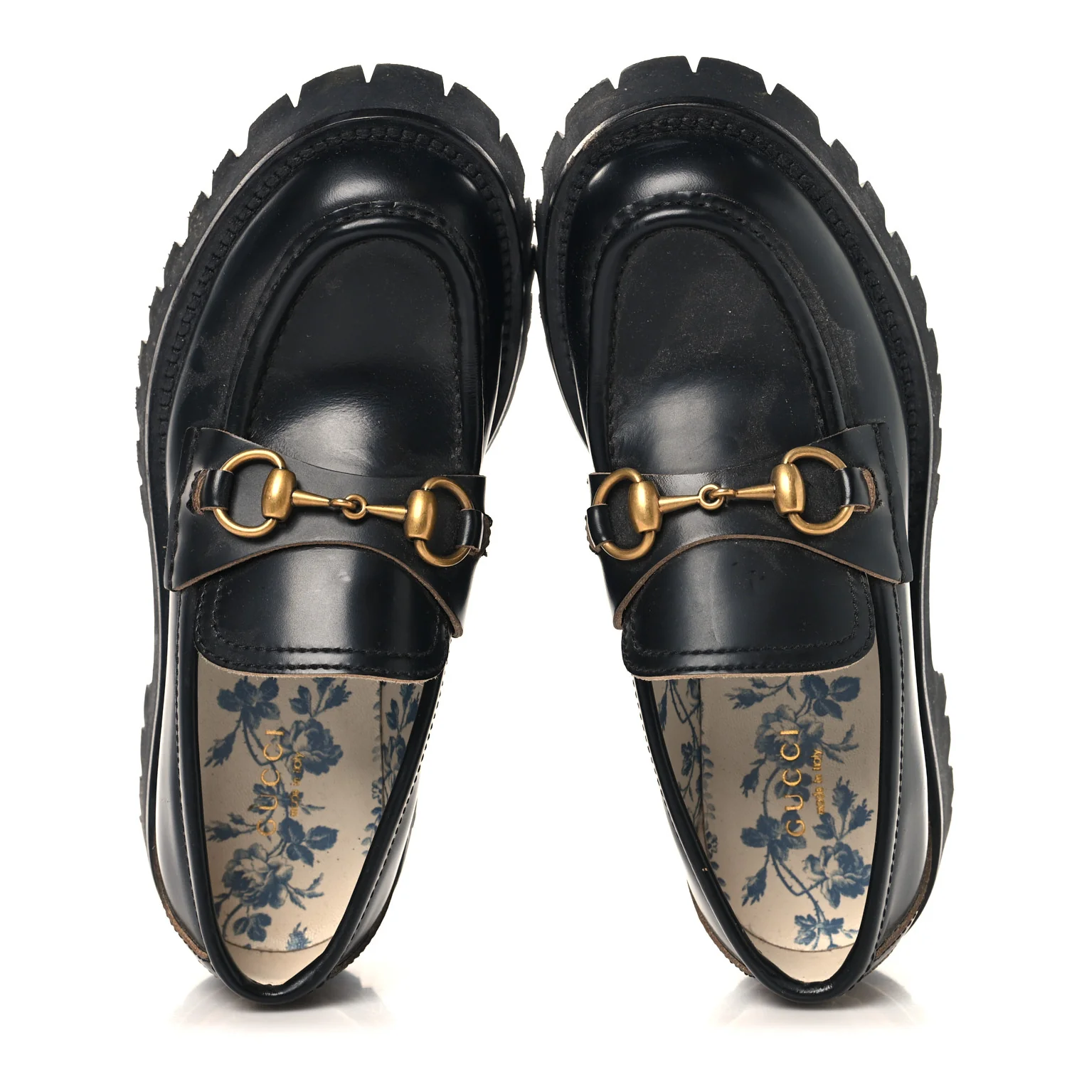 Cordovan Lux Womens Harald Horsebit 25mm Platform Loafers 35 Black - Image 2