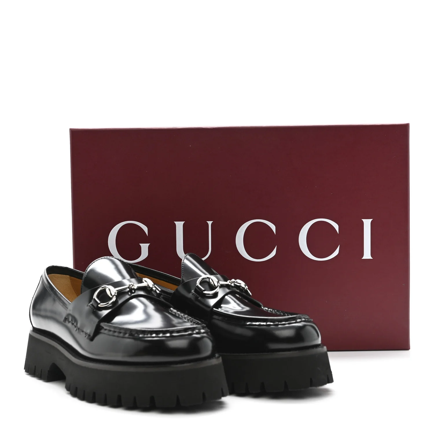 Cordovan Lux Womens Horsebit 45mm Platform Loafers 39.5 Black - Image 11