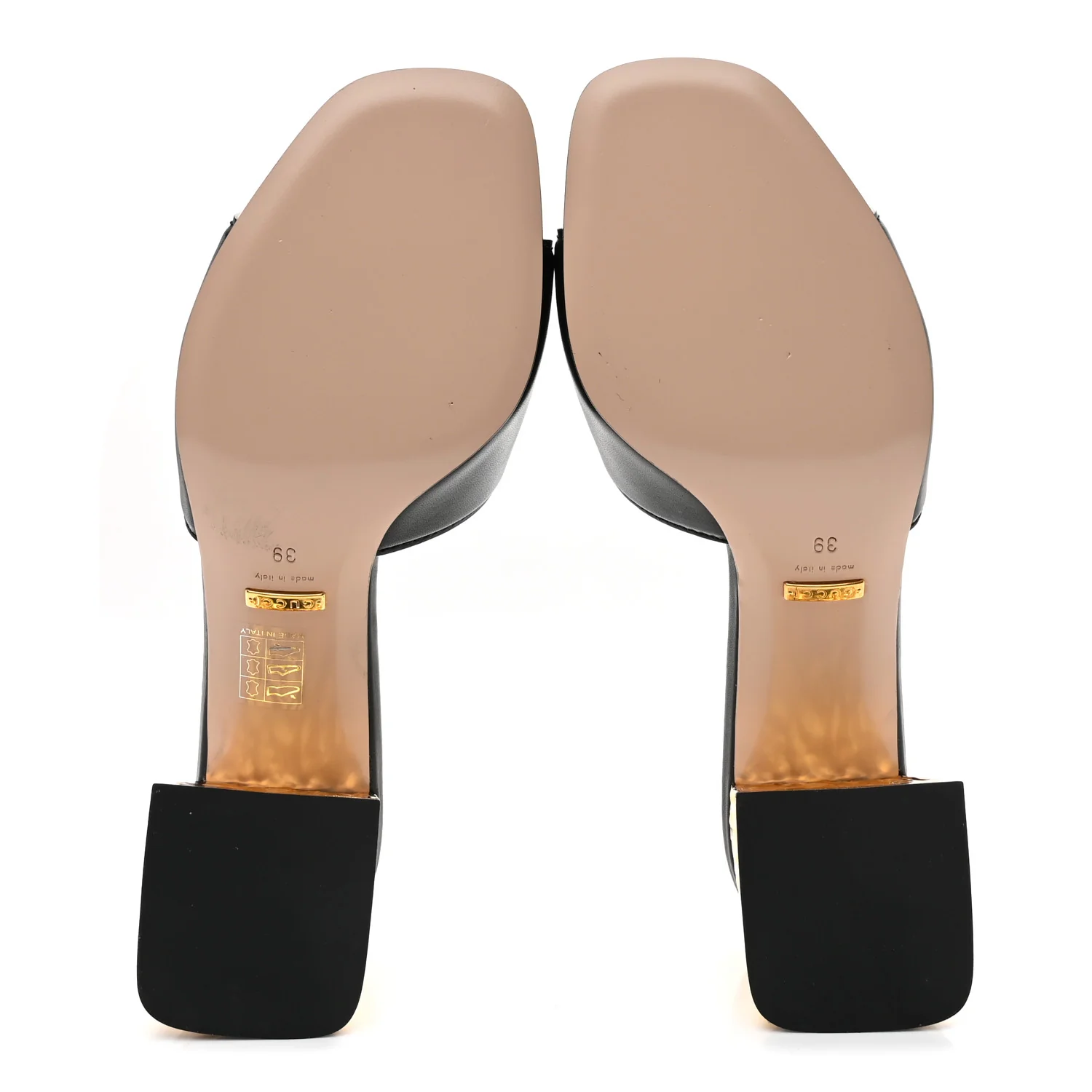 Cosmos Softy Calfskin Interlocking G Cut Out 55mm Slide Sandals 39 Black - Image 6