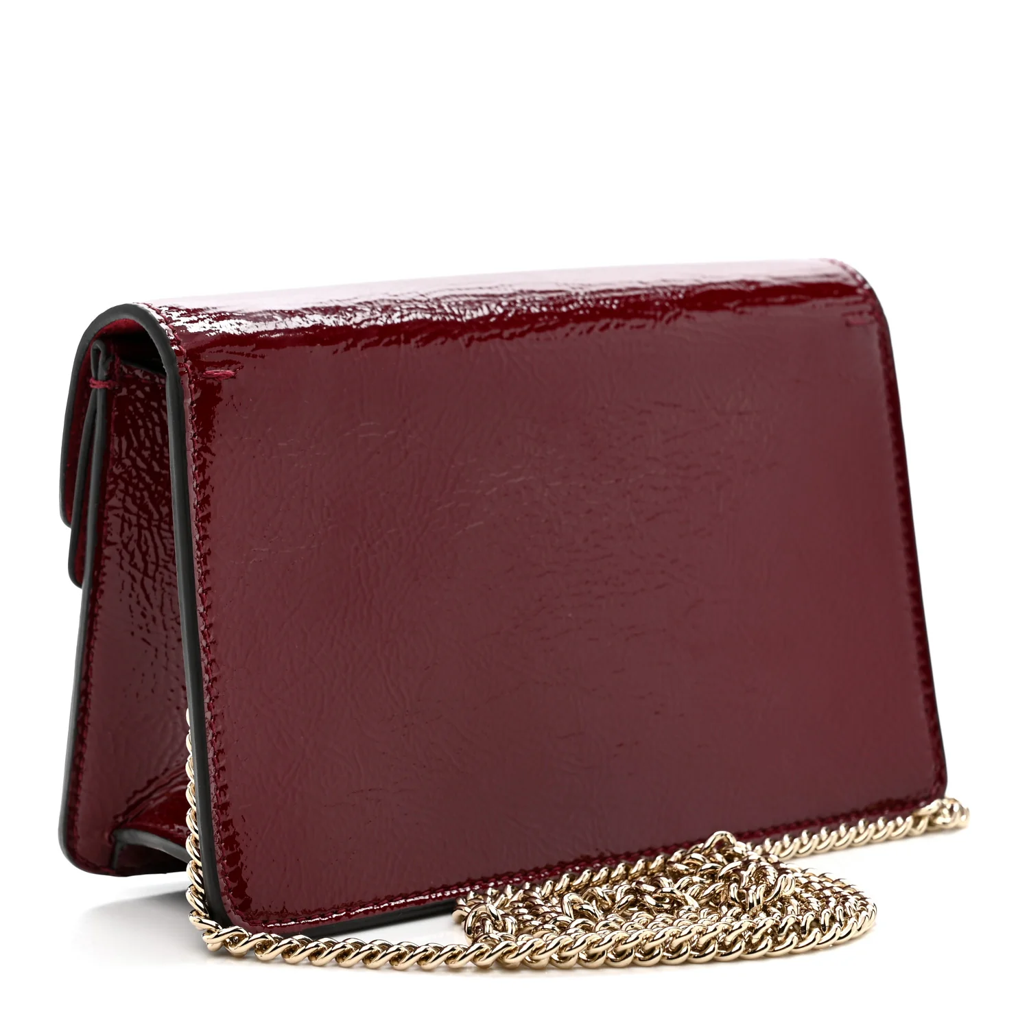 Crinkled Patent Mini Dionysus Shoulder Bag Rosso Ancora Red - Image 2
