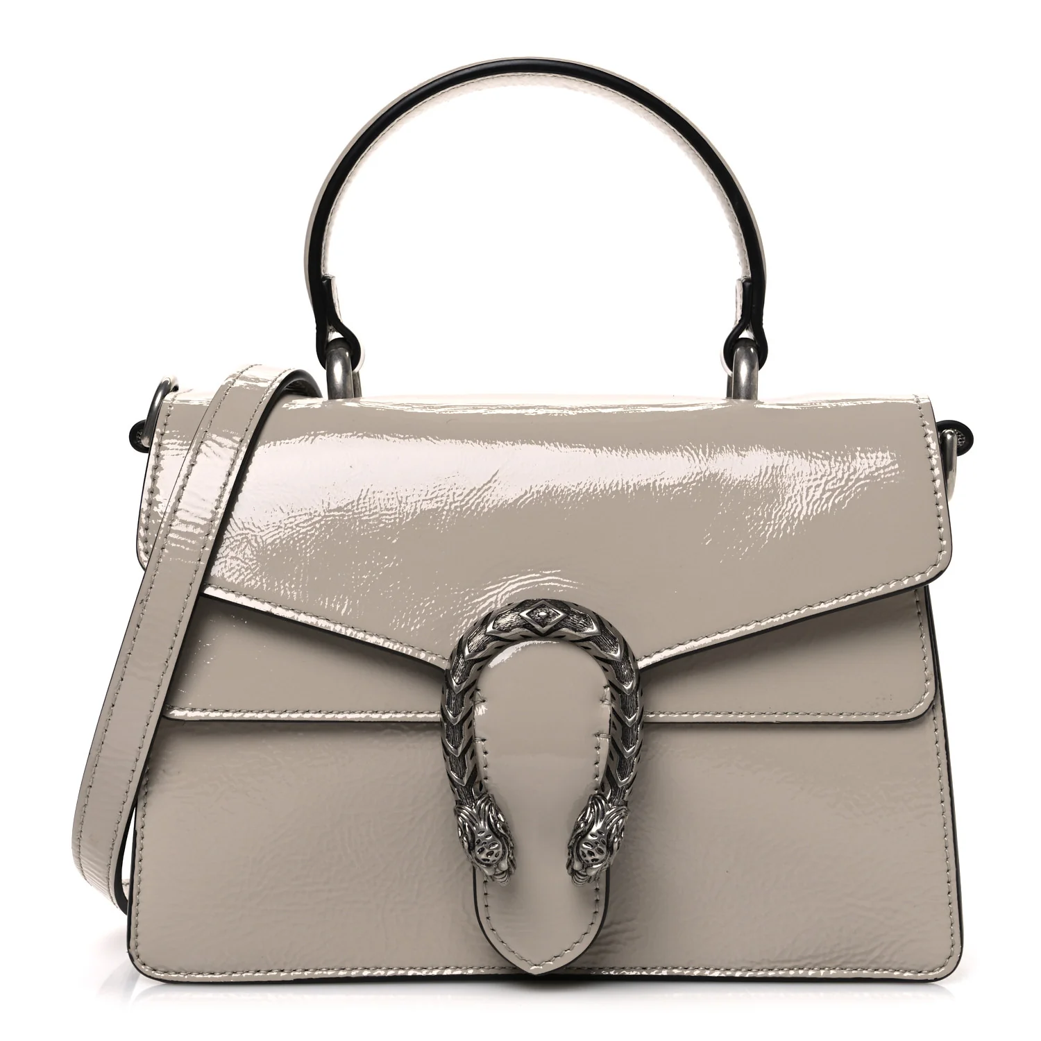 Crinkled Patent Small Dionysus Top Handle Bag Sphinx