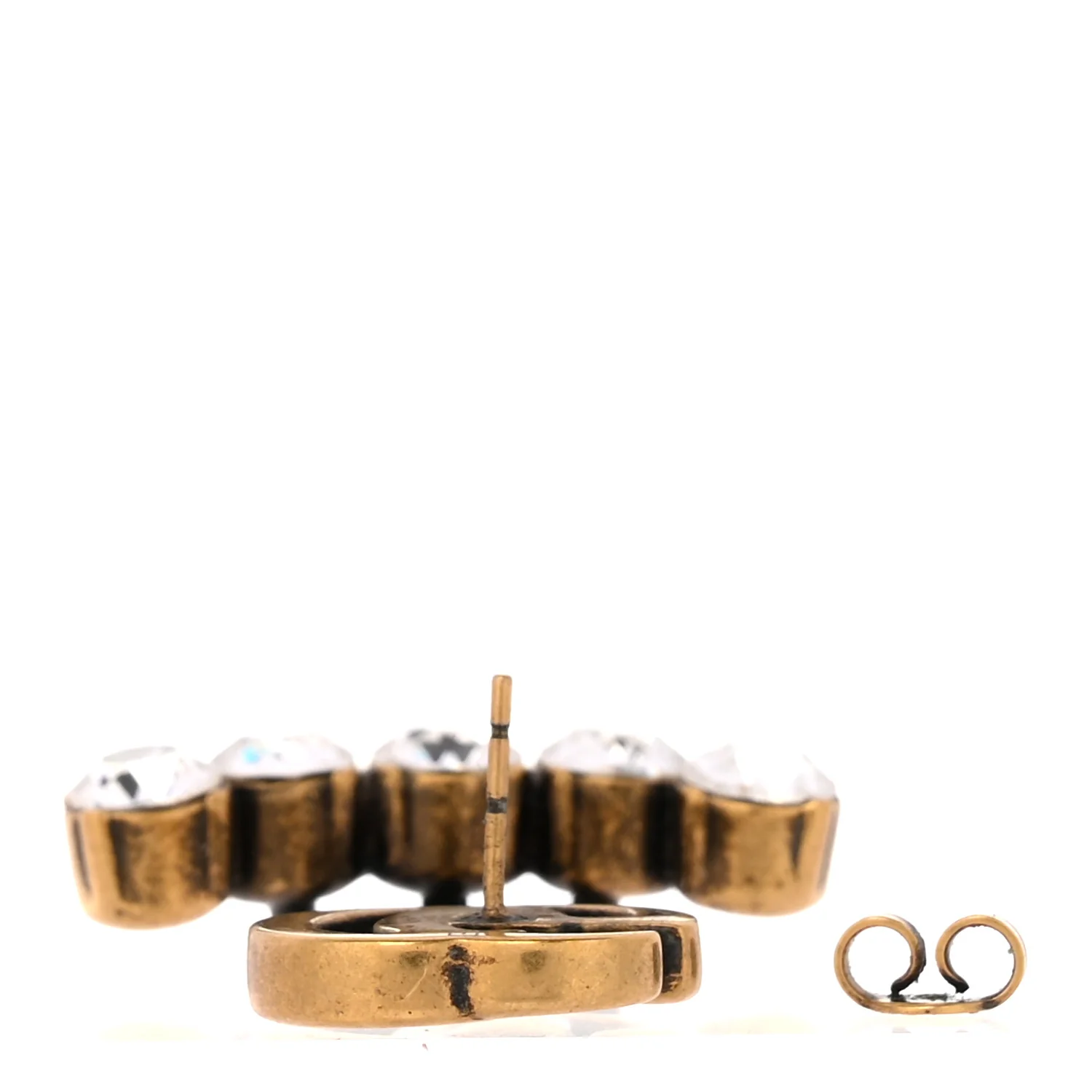 Crystal Single GG Earring Gold - Image 3