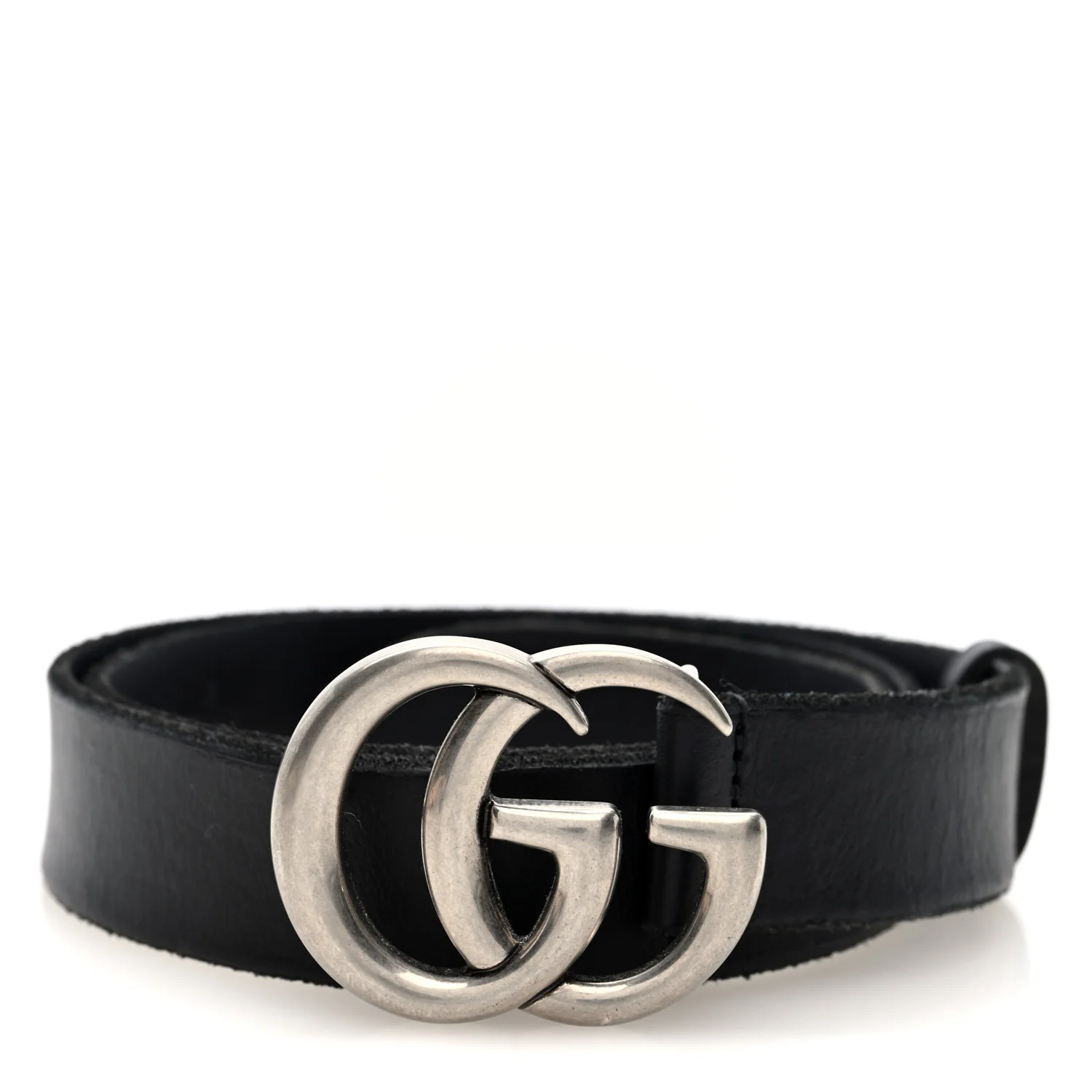 Cuoio Toscano Nickel Double G 85 34 Belt Black