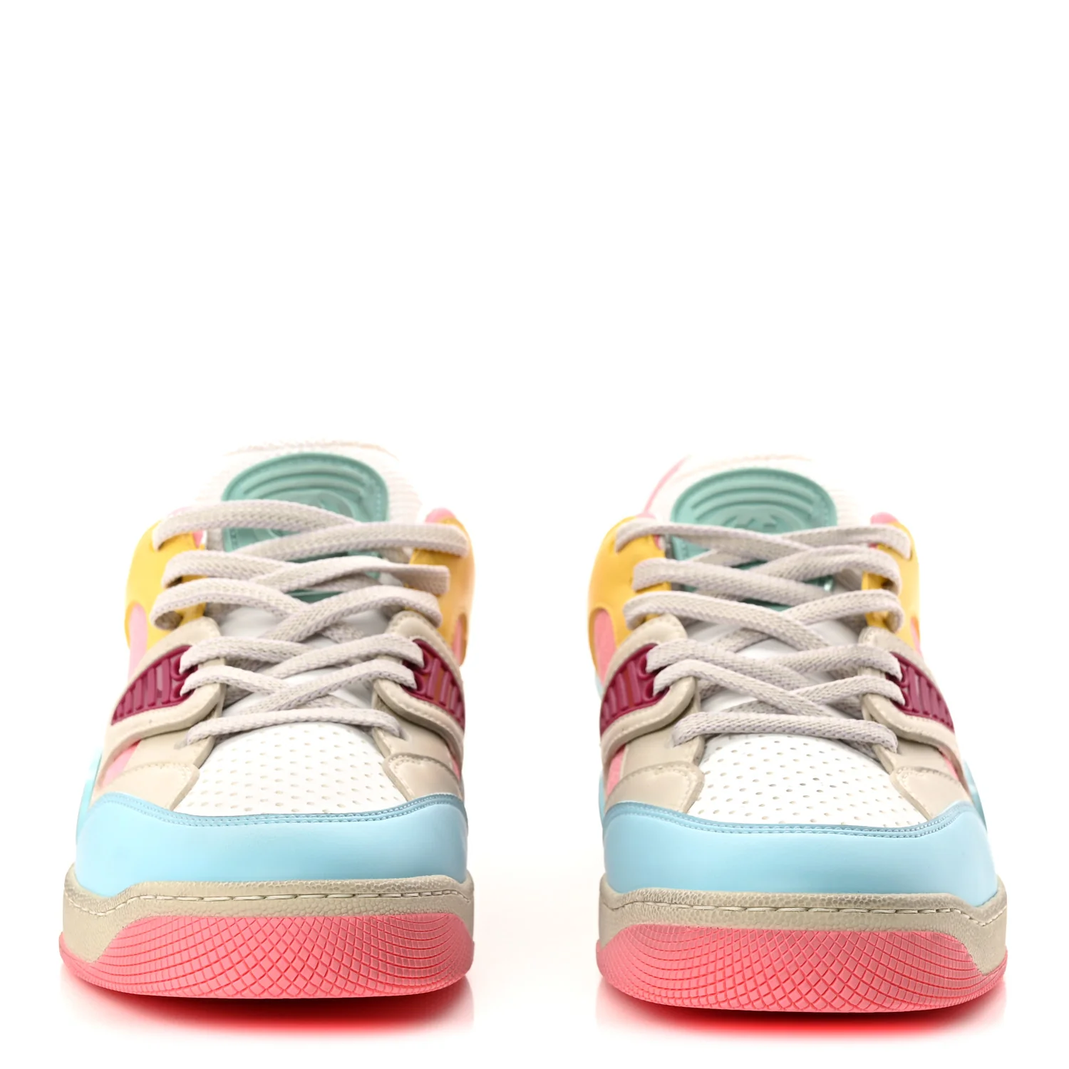 Demetra Womens Basket Low Top Sneakers 39 Spongy Azure Great White Mystic White Box Pink - Image 3