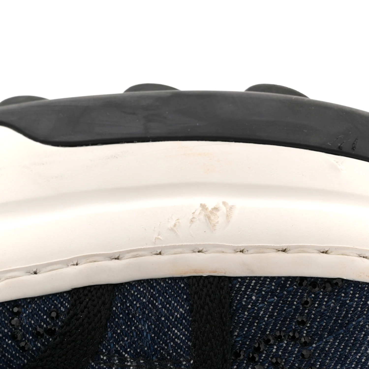 Denim Crystal GG Monogram Womens 1977 Platform Tennis Sneakers 39 Blue Black - Image 9