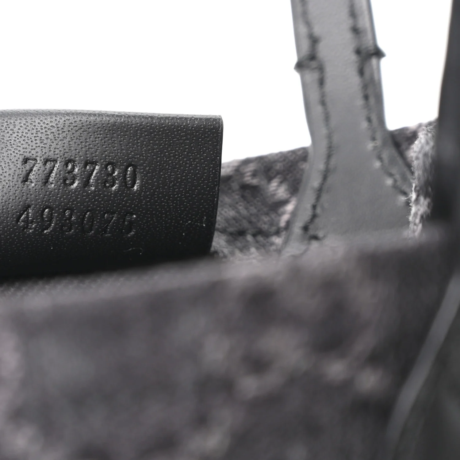 Denim GG Monogram Dollar Calfskin Mini Ophidia Tote Black Grey - Image 7