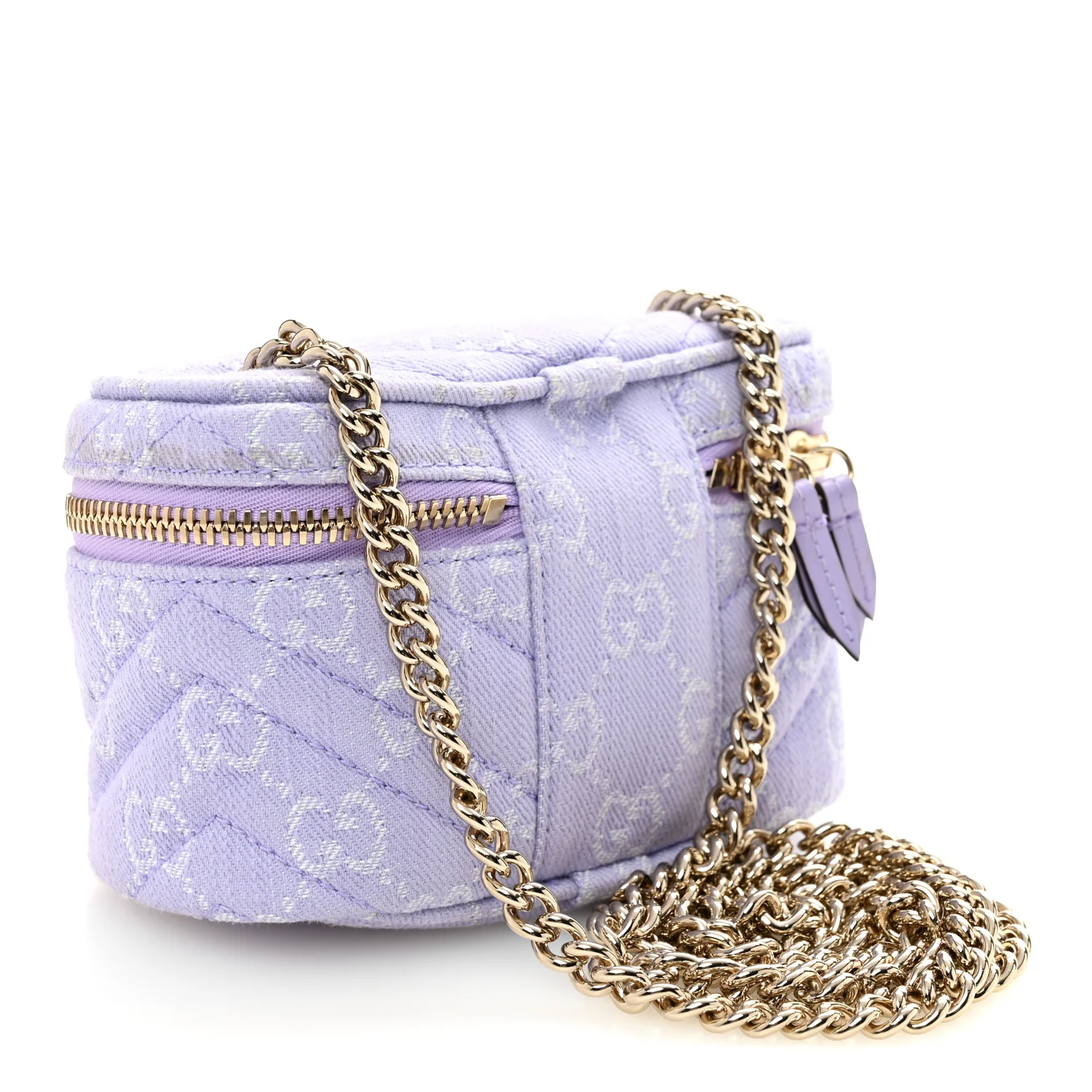 Denim GG Monogram Nano GG Marmont Vanity Bag Light Purple - Image 3